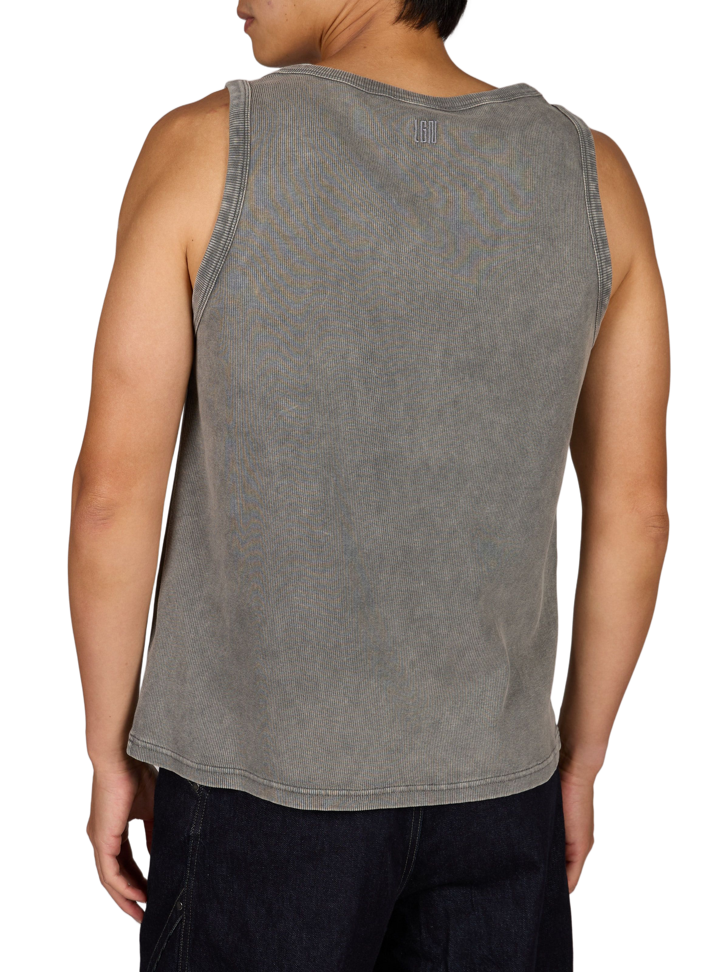 Straight tank top in blended cotton LOUIS GABRIEL NOUCHI Grey