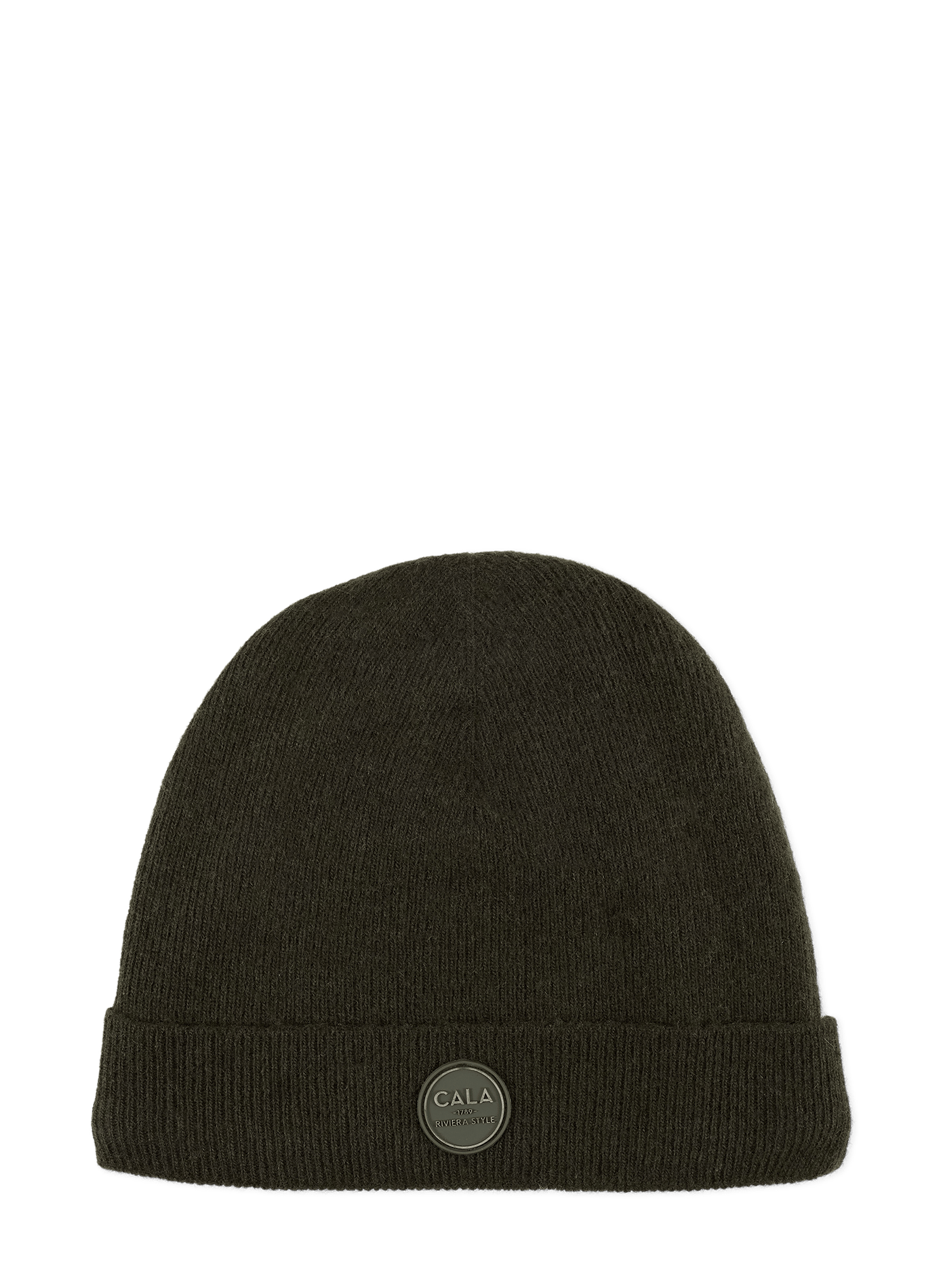Ribbed turn-up beanie in a wool blend 1789 CALA Khaki