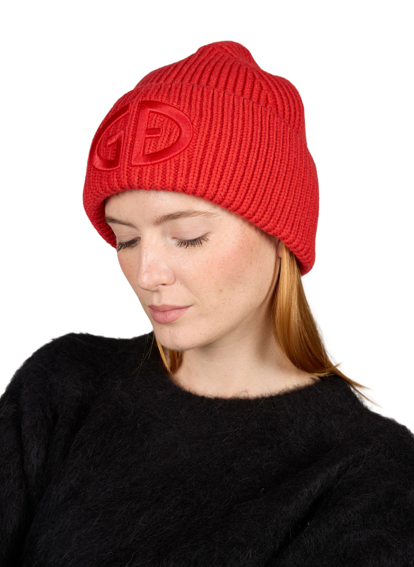 Rippstrickmütze mit Umschlag GOLDBERGH Rot