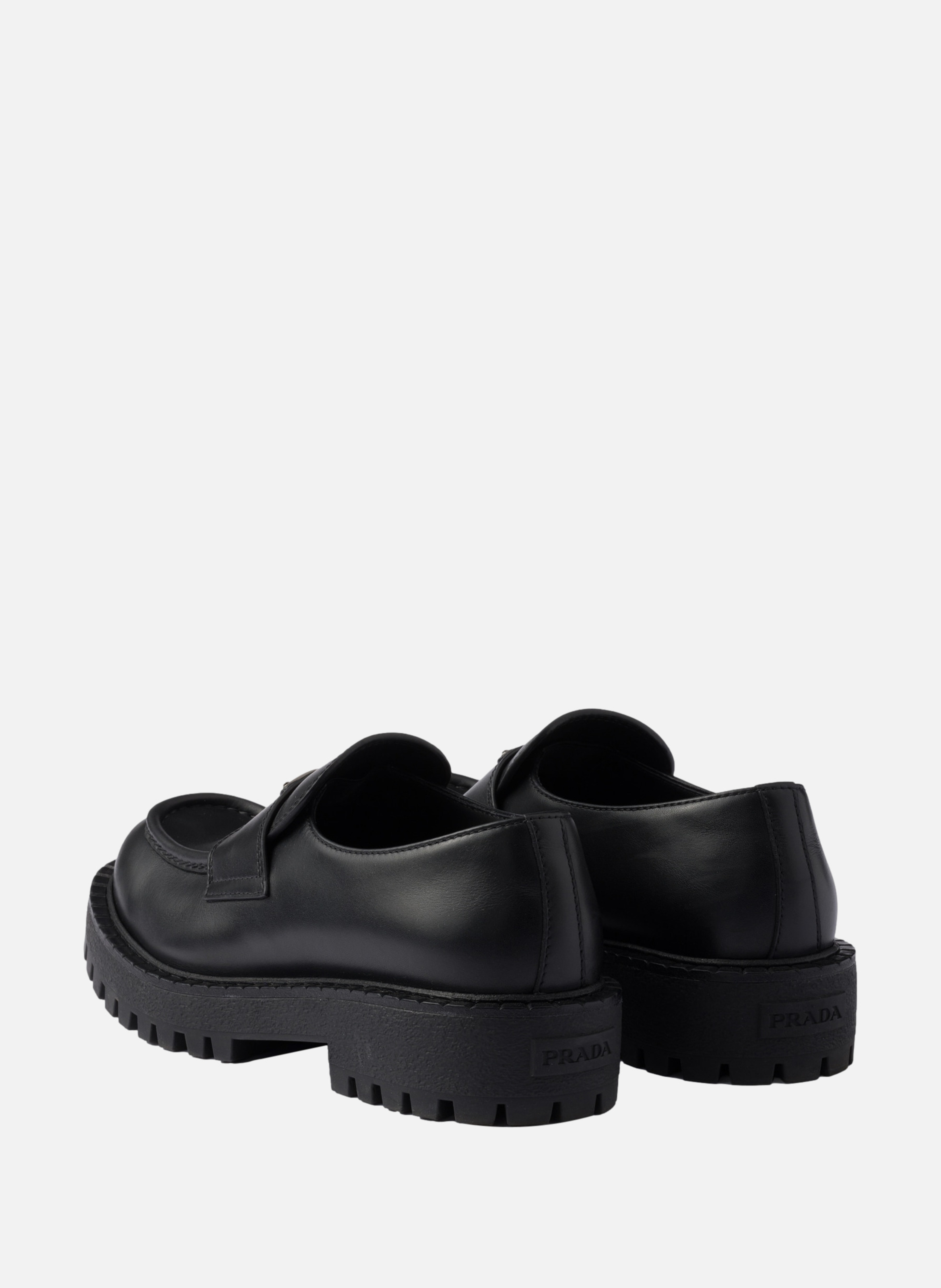 Mocassins en cuir PRADA Noir