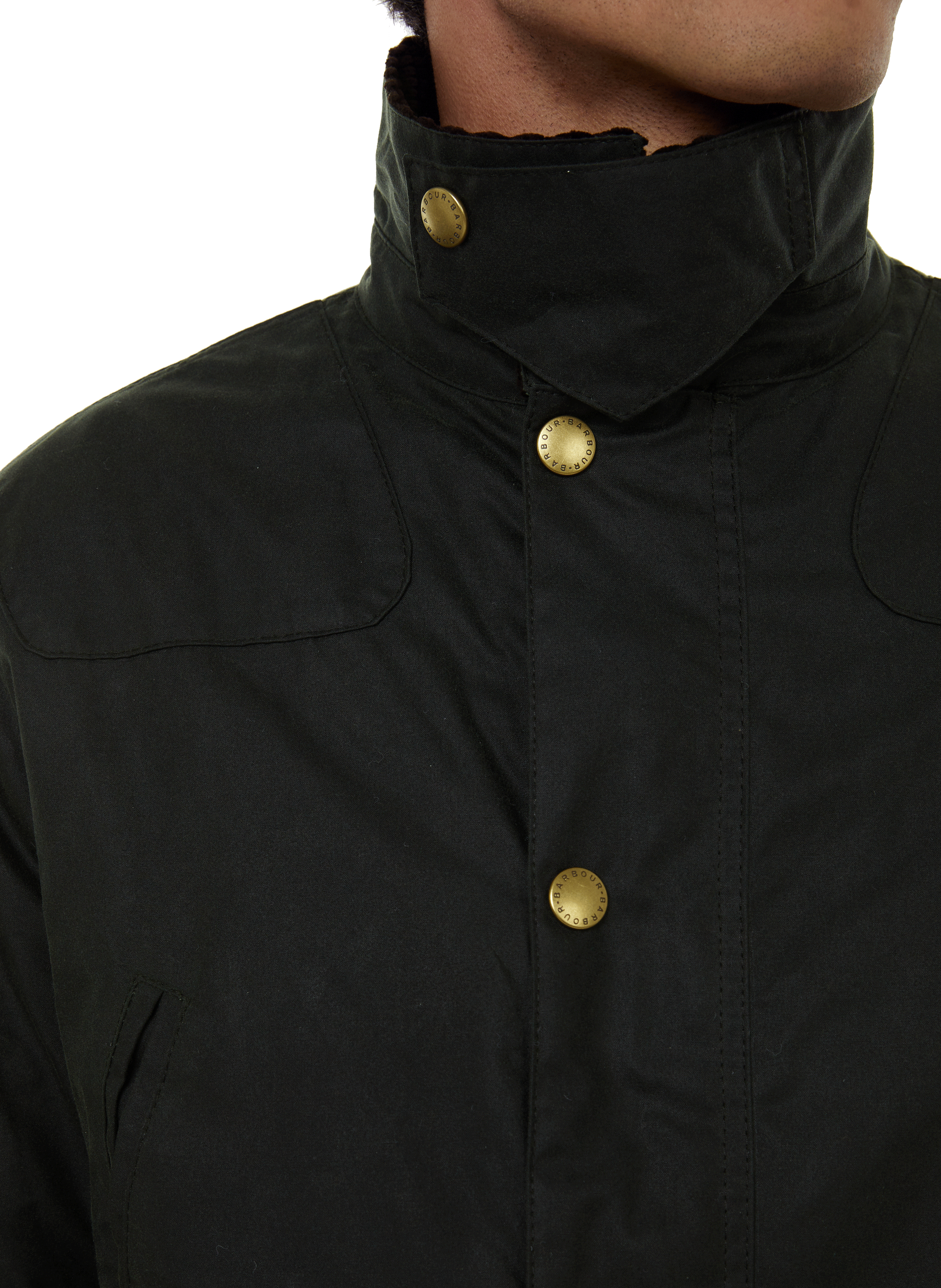 Blouson Reelin Wax en coton BARBOUR Vert