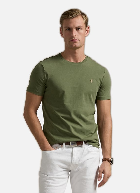 T-shirt slim en coton Vert by POLO RALPH LAUREN POLO RALPH LAUREN T-shirt slim en coton Vert