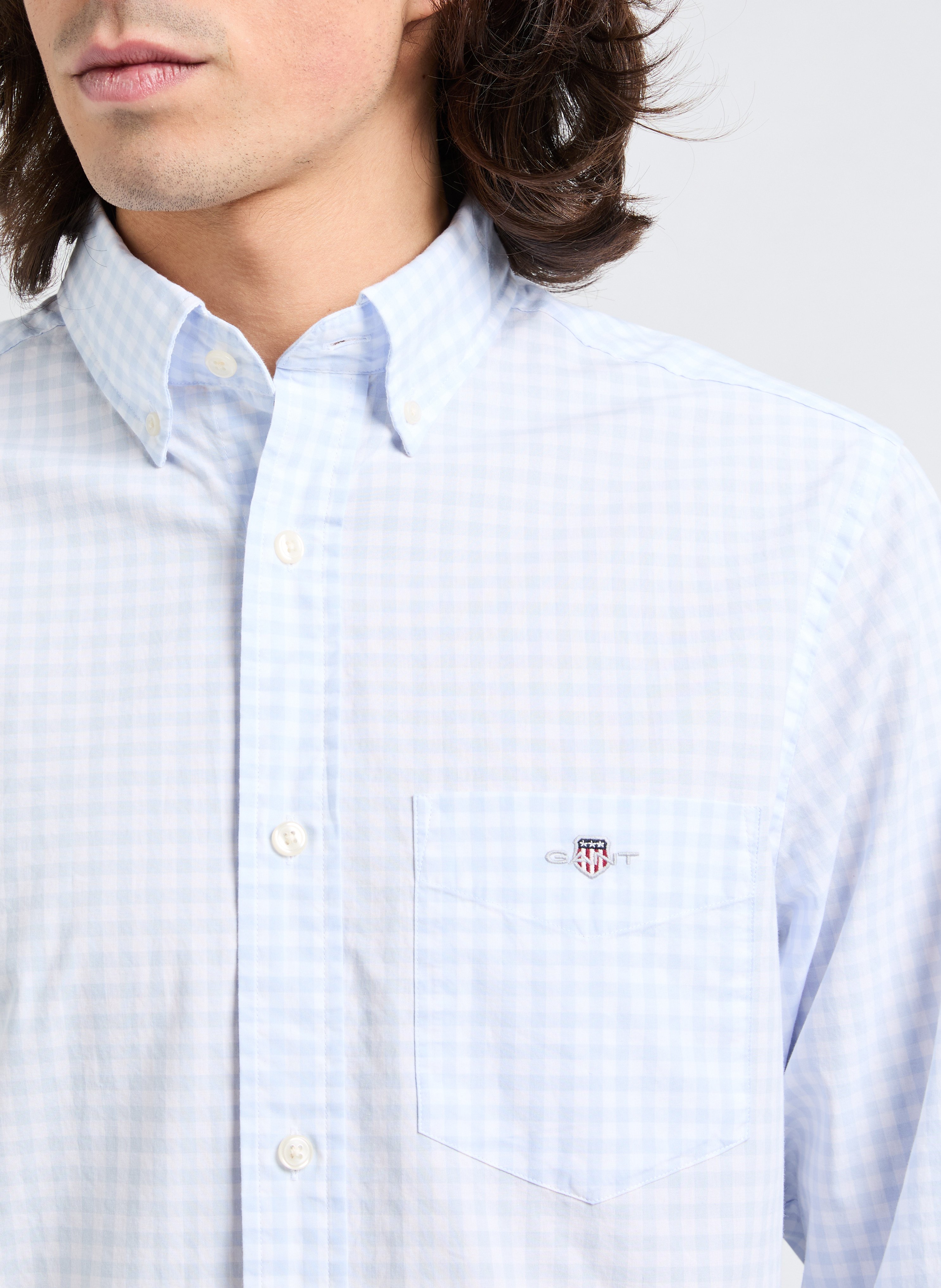 Chemise en coton Bleu