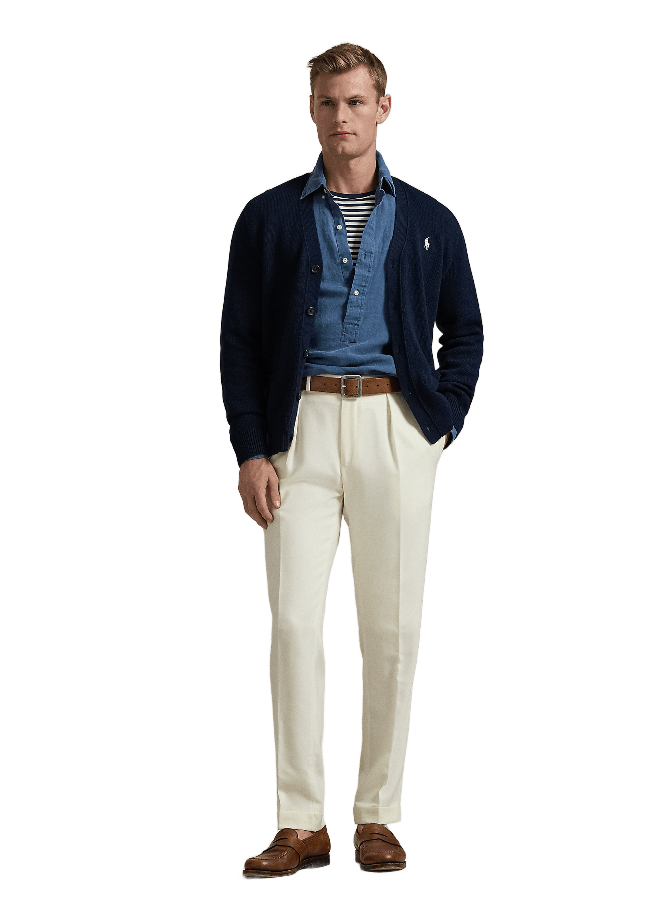 Cardigan en coton POLO RALPH LAUREN Bleu