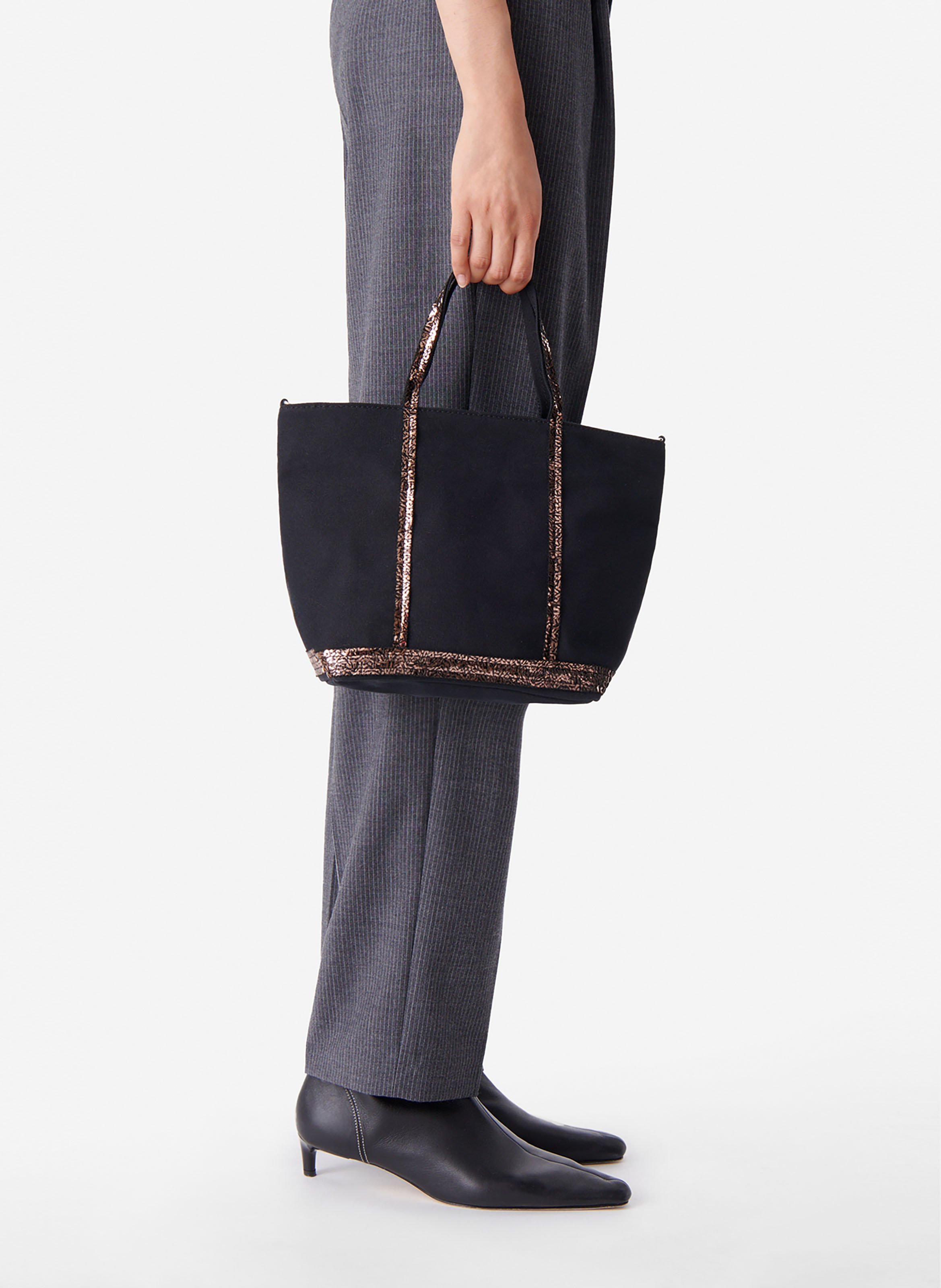 Cabas s zippé en toile VANESSA BRUNO Noir