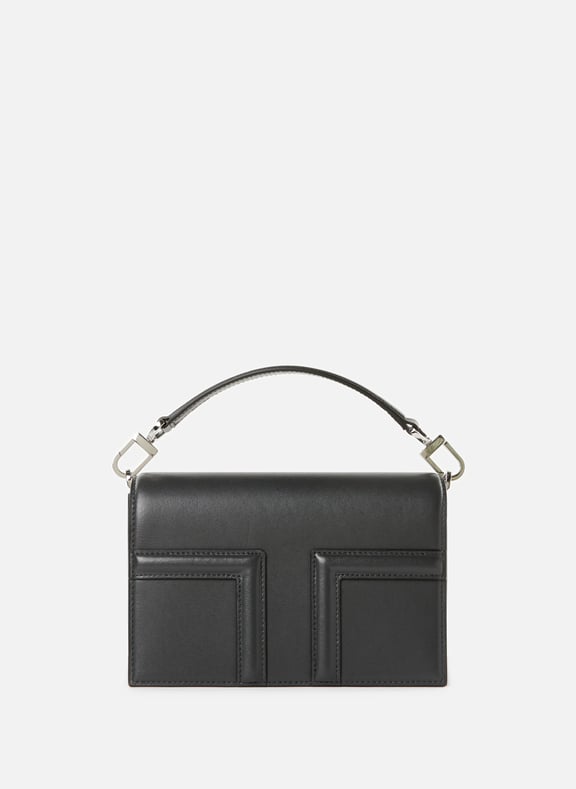 Sac à main en cuir T-Flap Gris by TOTEME TOTEME Sac à main en cuir T-Flap Gris