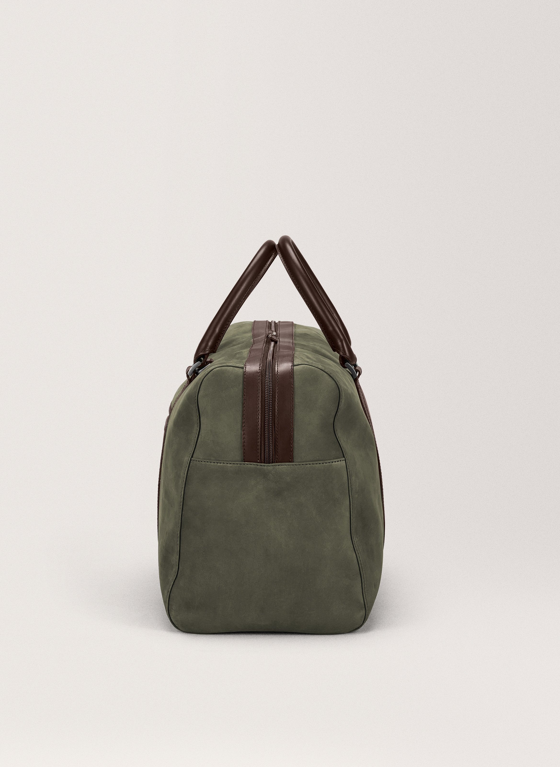 Sac de week-end 'compact weekender' en cuir nubuck CARL FRIEDRIK Vert