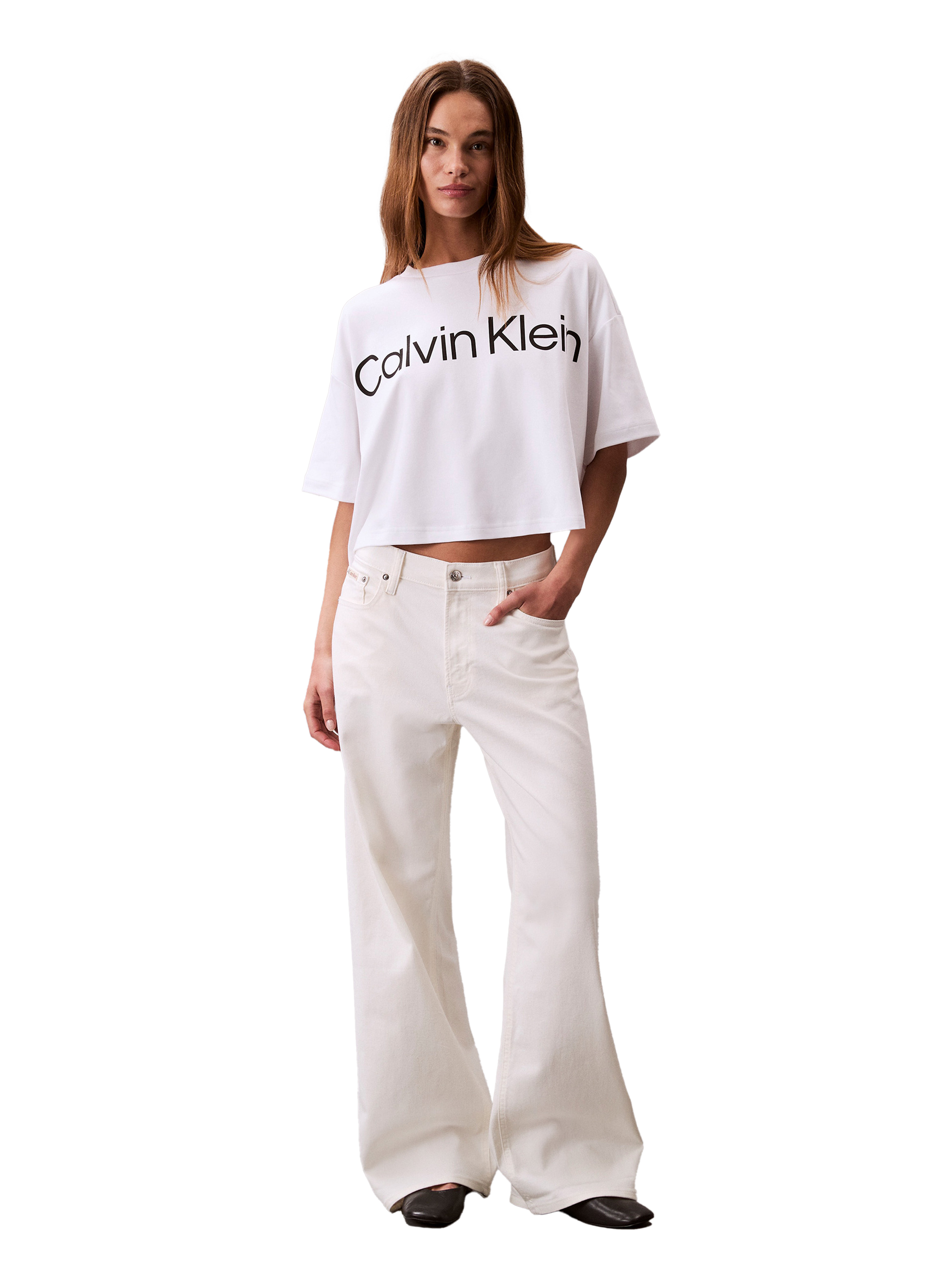 T-shirt ample en coton  CALVIN KLEIN Blanc