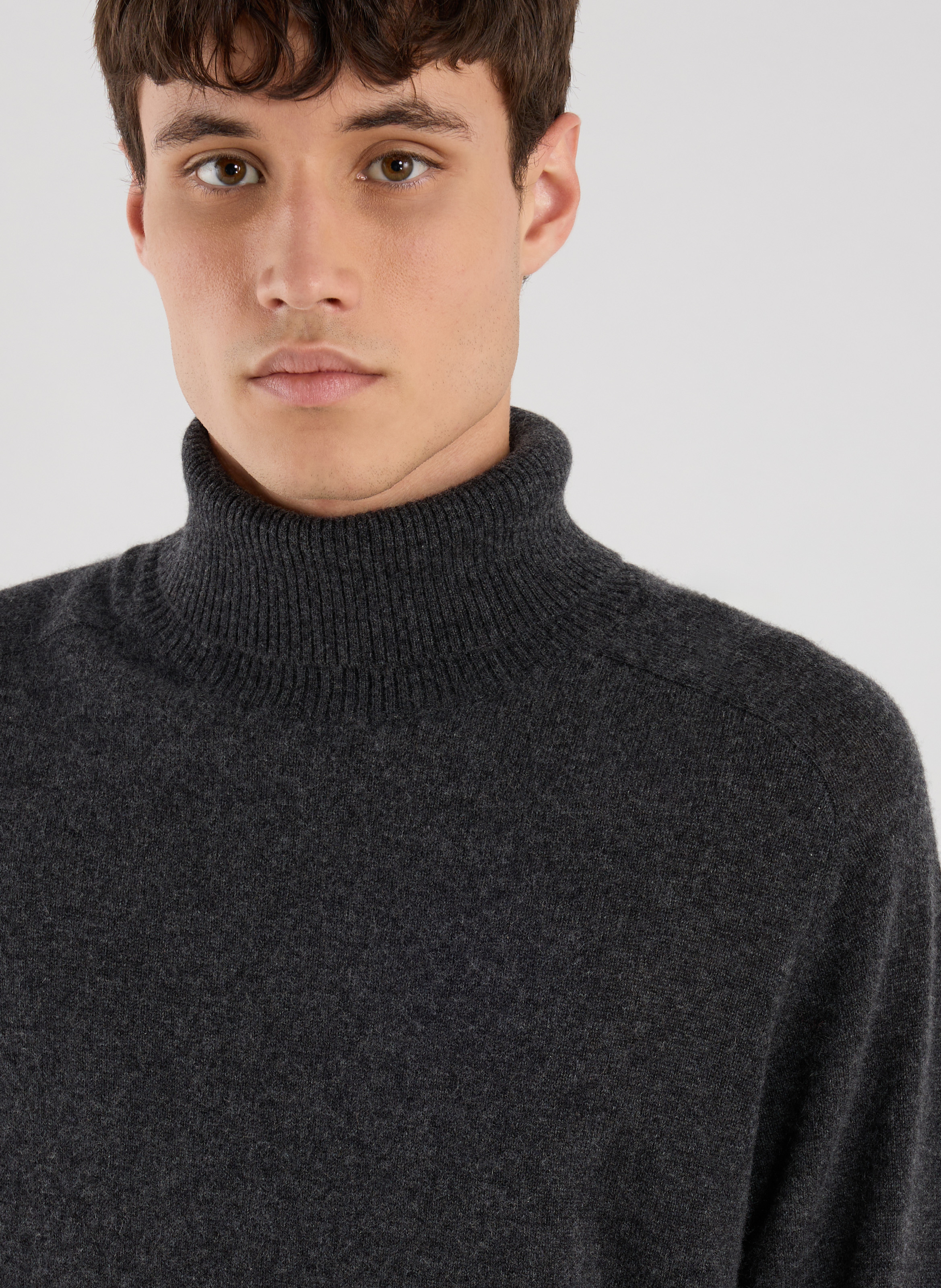 Pull Cawai col montant en cachemire SAISON 1865 Gris