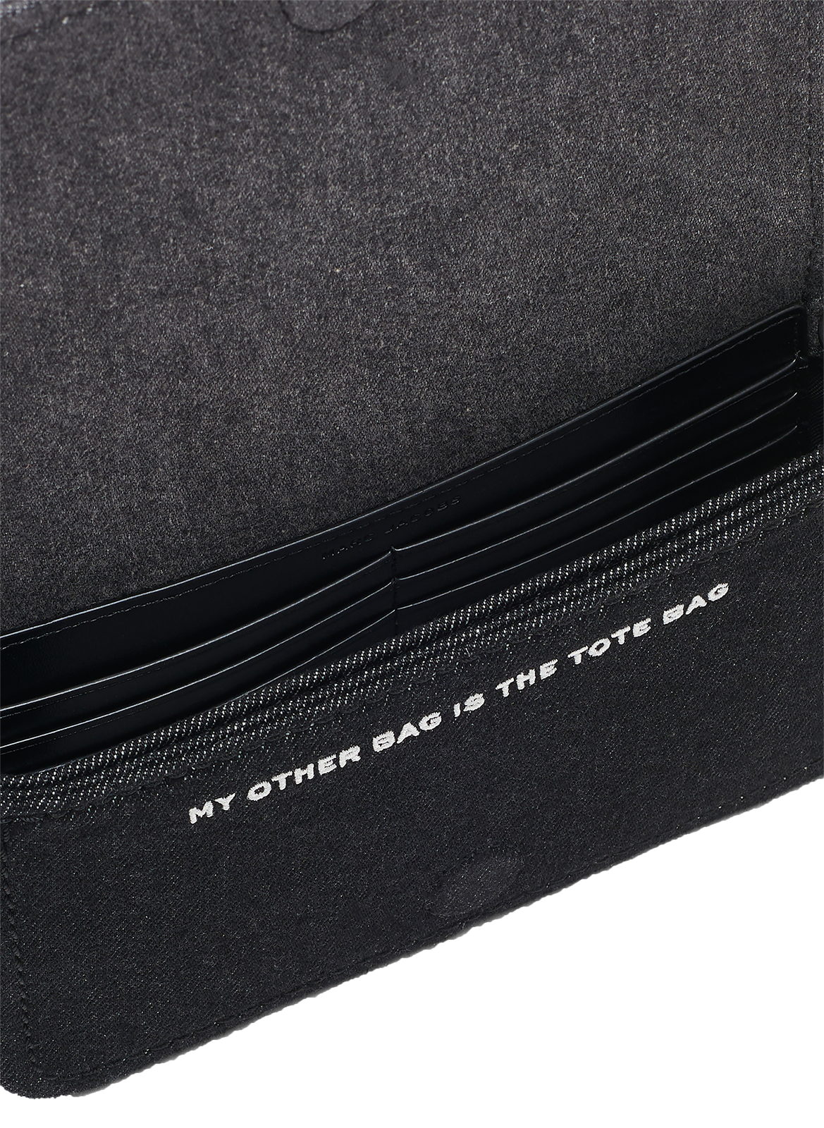 Sac à bandoulière patchwork en denim de coton MARC JACOBS Noir