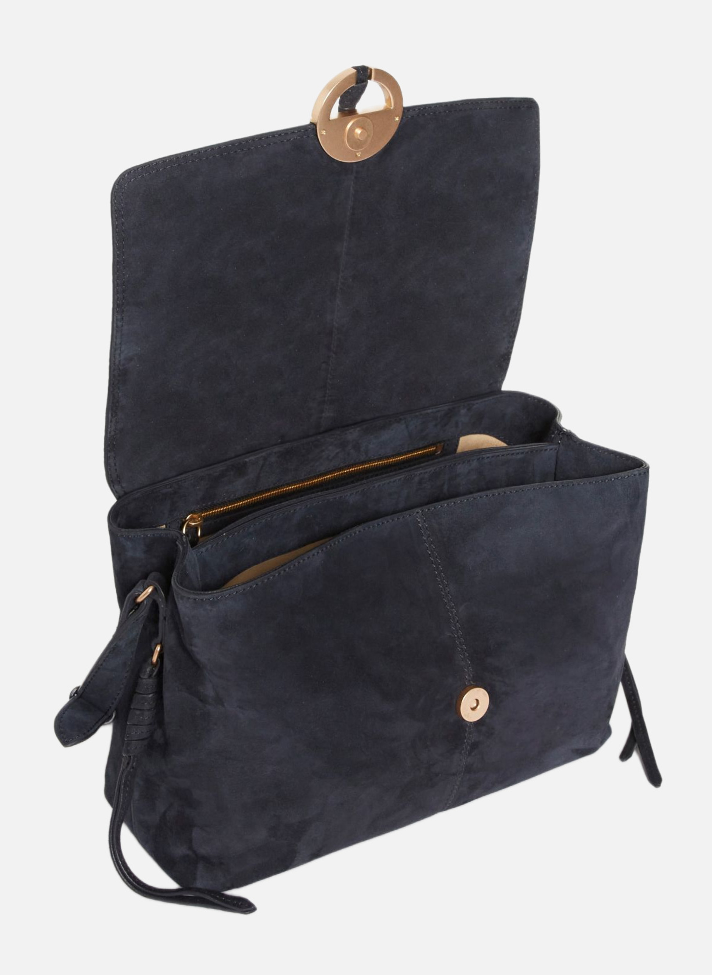 Grand sac othilia en cuir VANESSA BRUNO Bleu