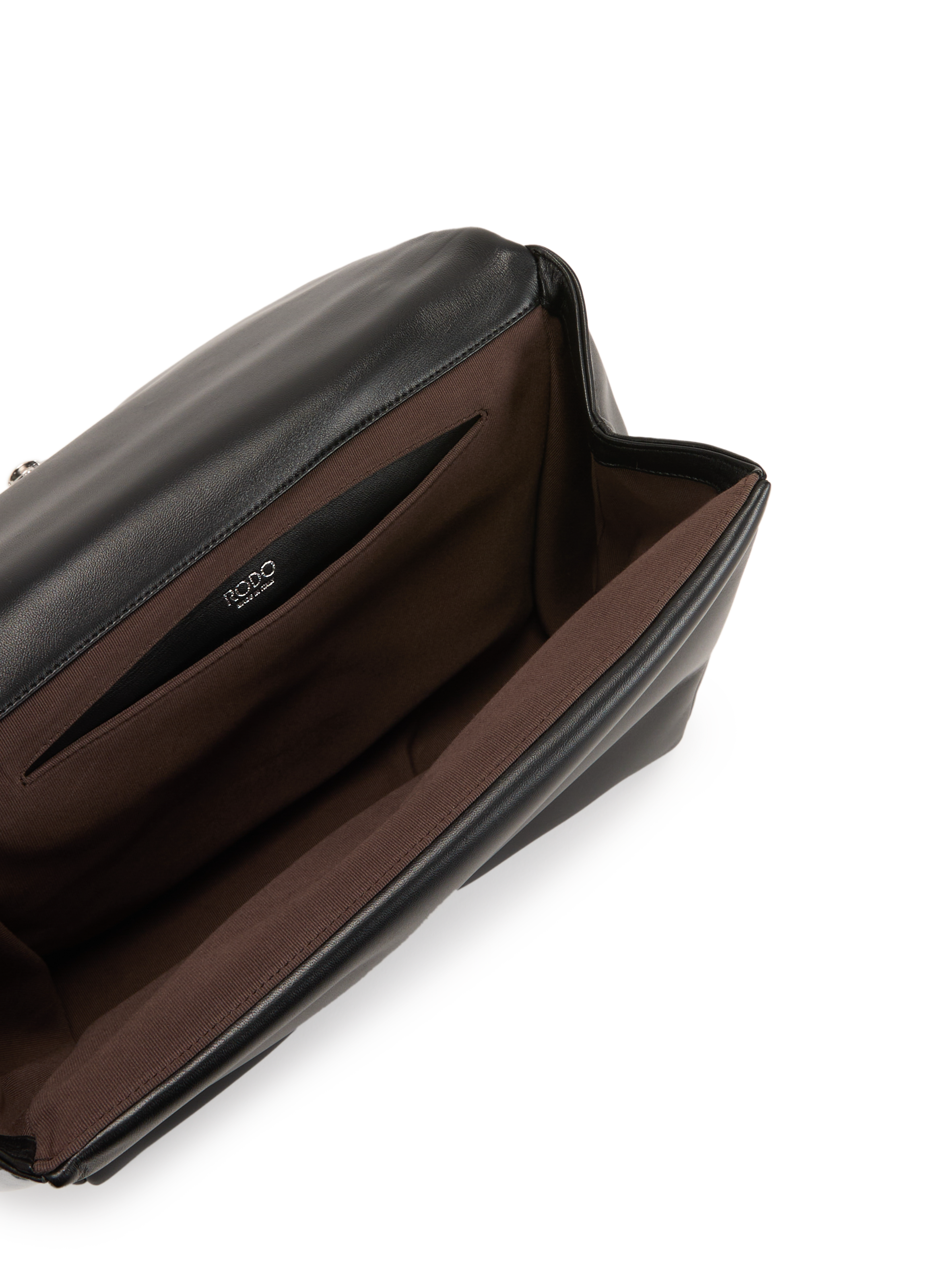 Plain leather handbag RODO Black