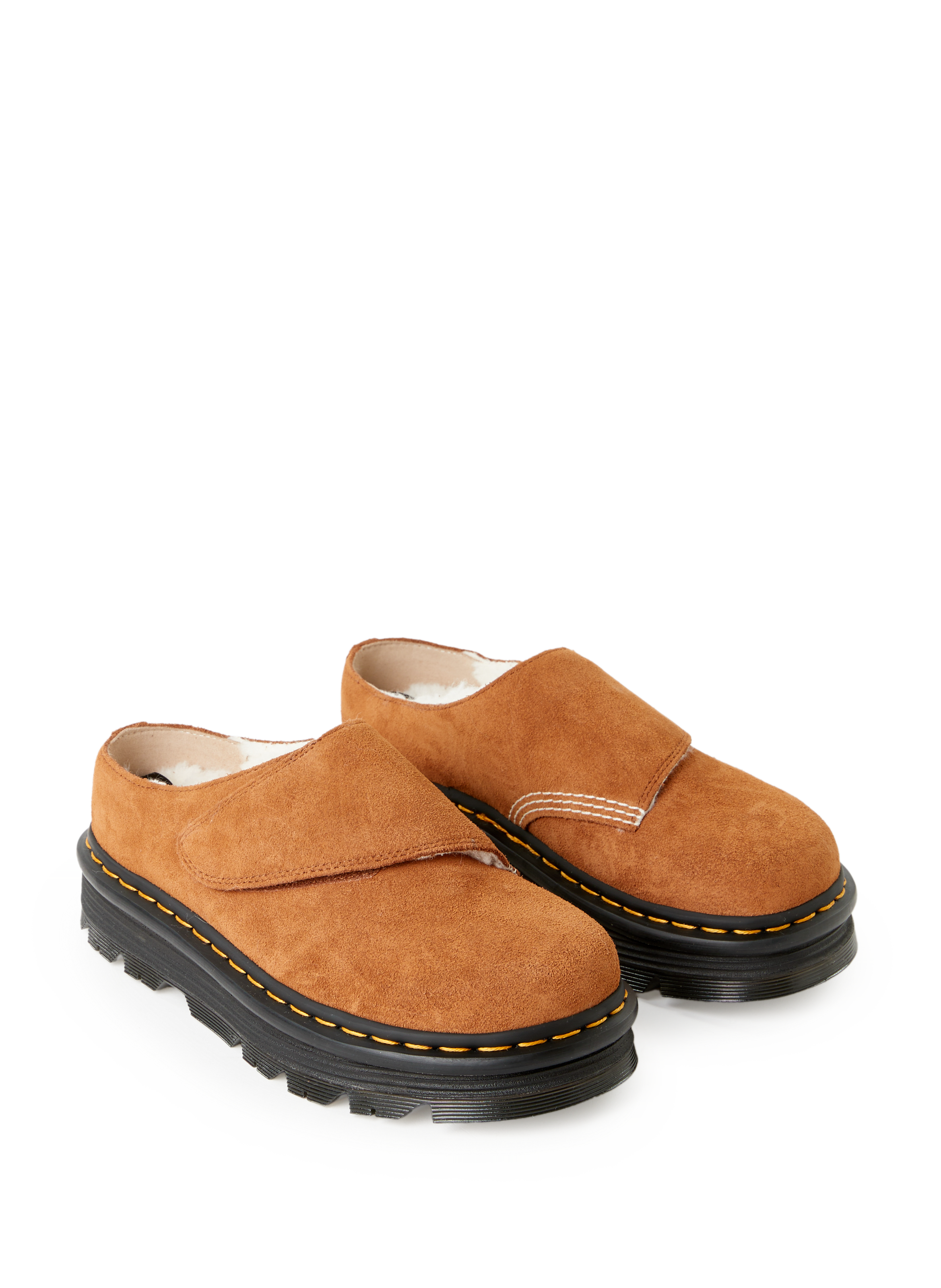 Mules en cuir DR. MARTENS Marron
