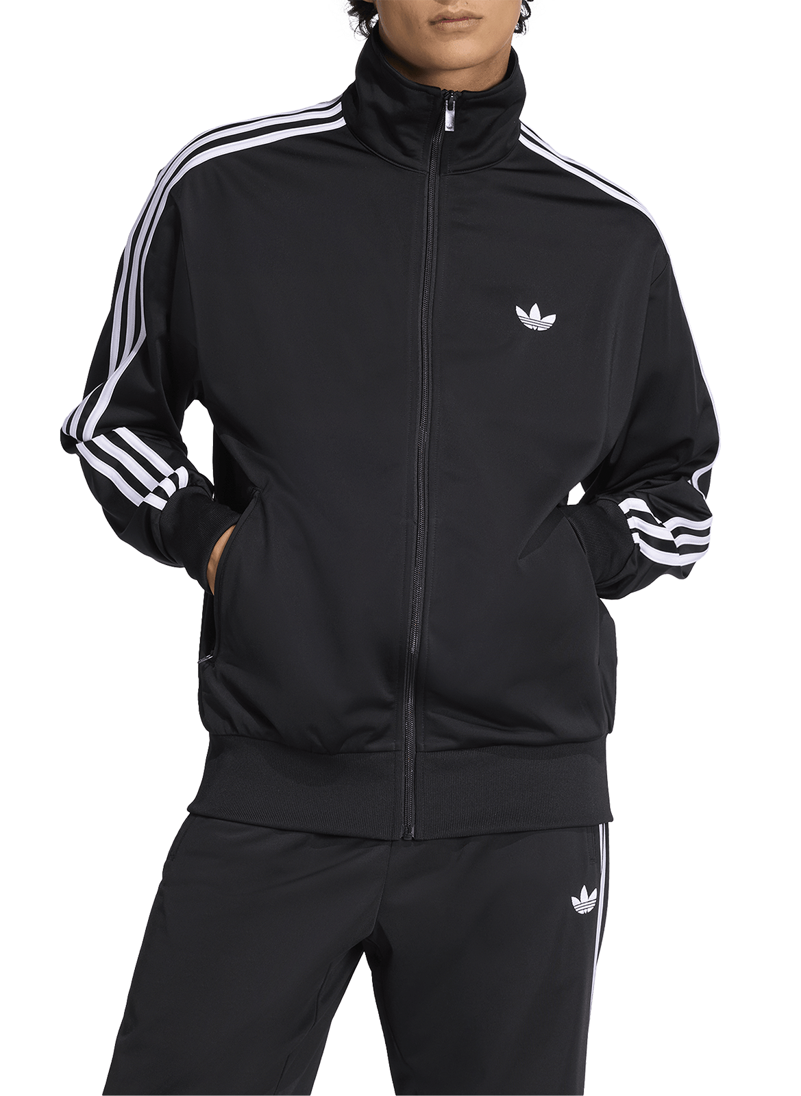 Zip-up jacket with high collar ADIDAS Black