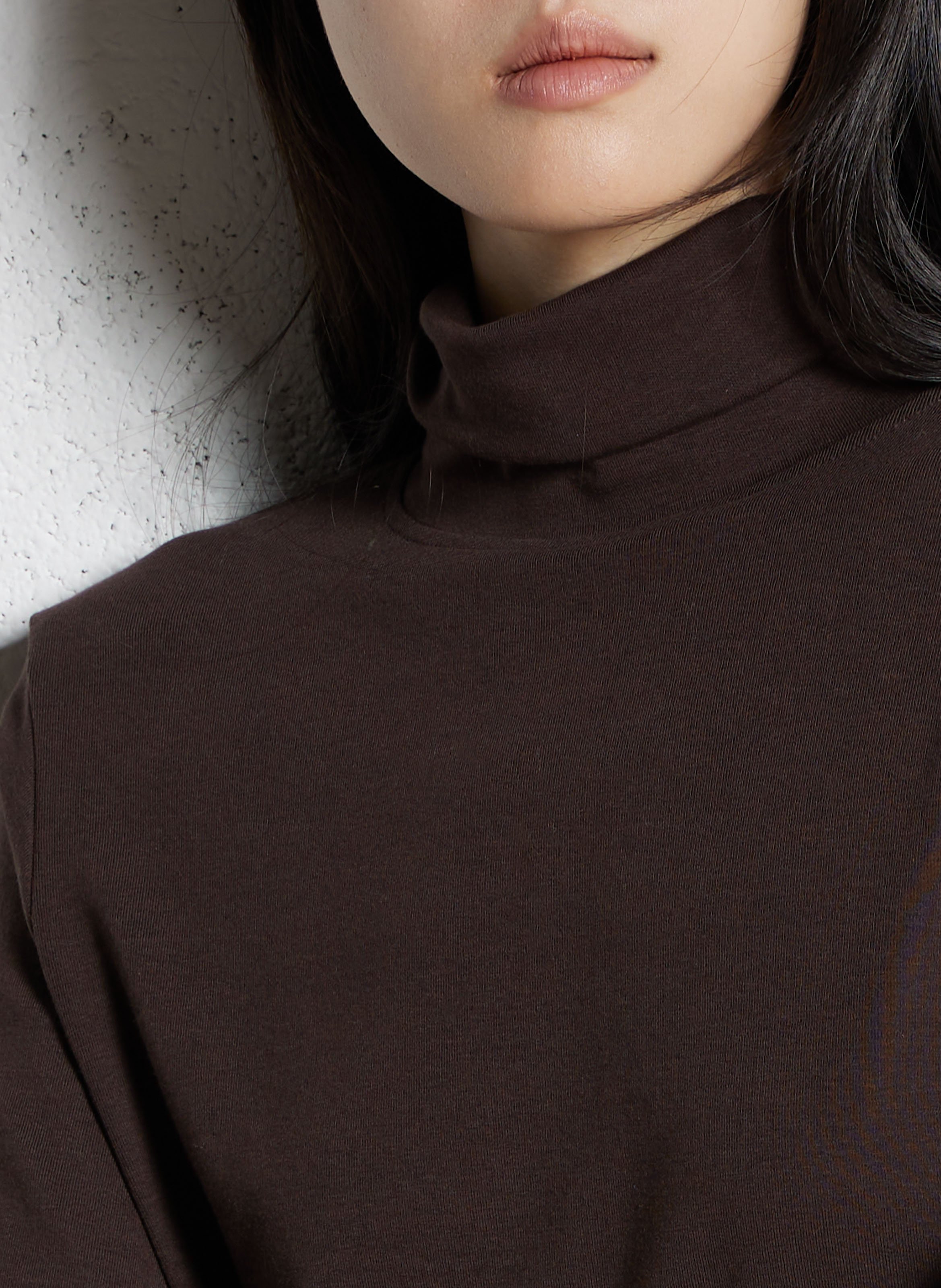 Tee-shirt droit col roulé ferguie MAISON 123 Marron