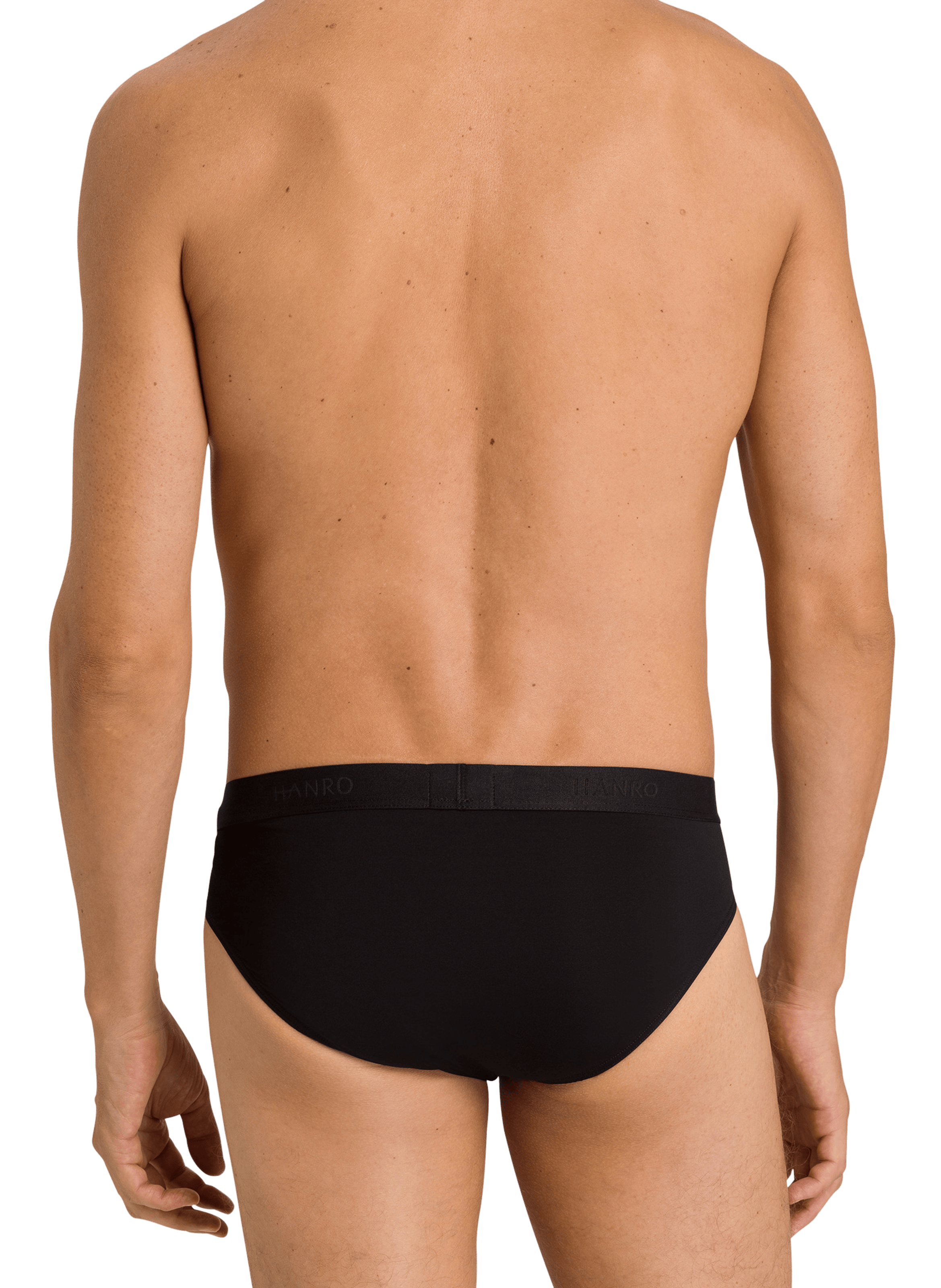Plain polyamide briefs HANRO Black