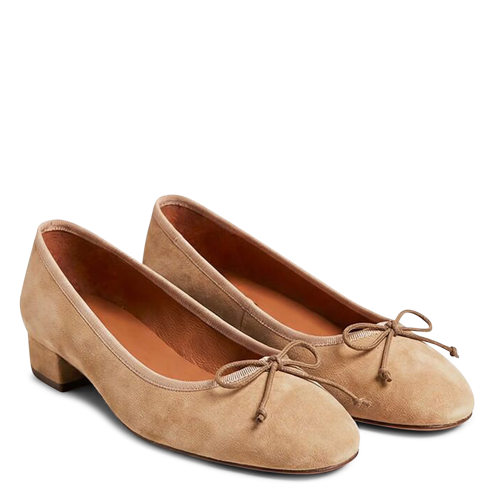 Ballerines en cuir velours Dadou JONAK Beige