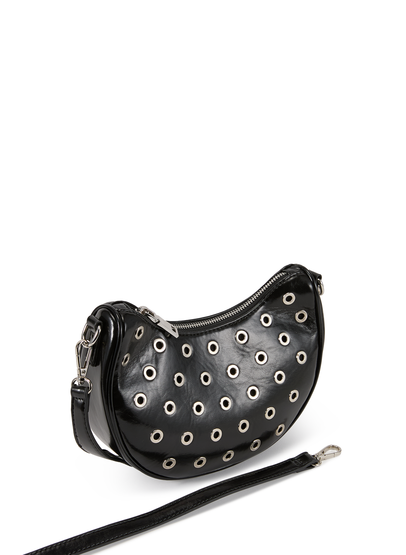 Sac à bandoulière avec oeillets AU PRINTEMPS PARIS Noir