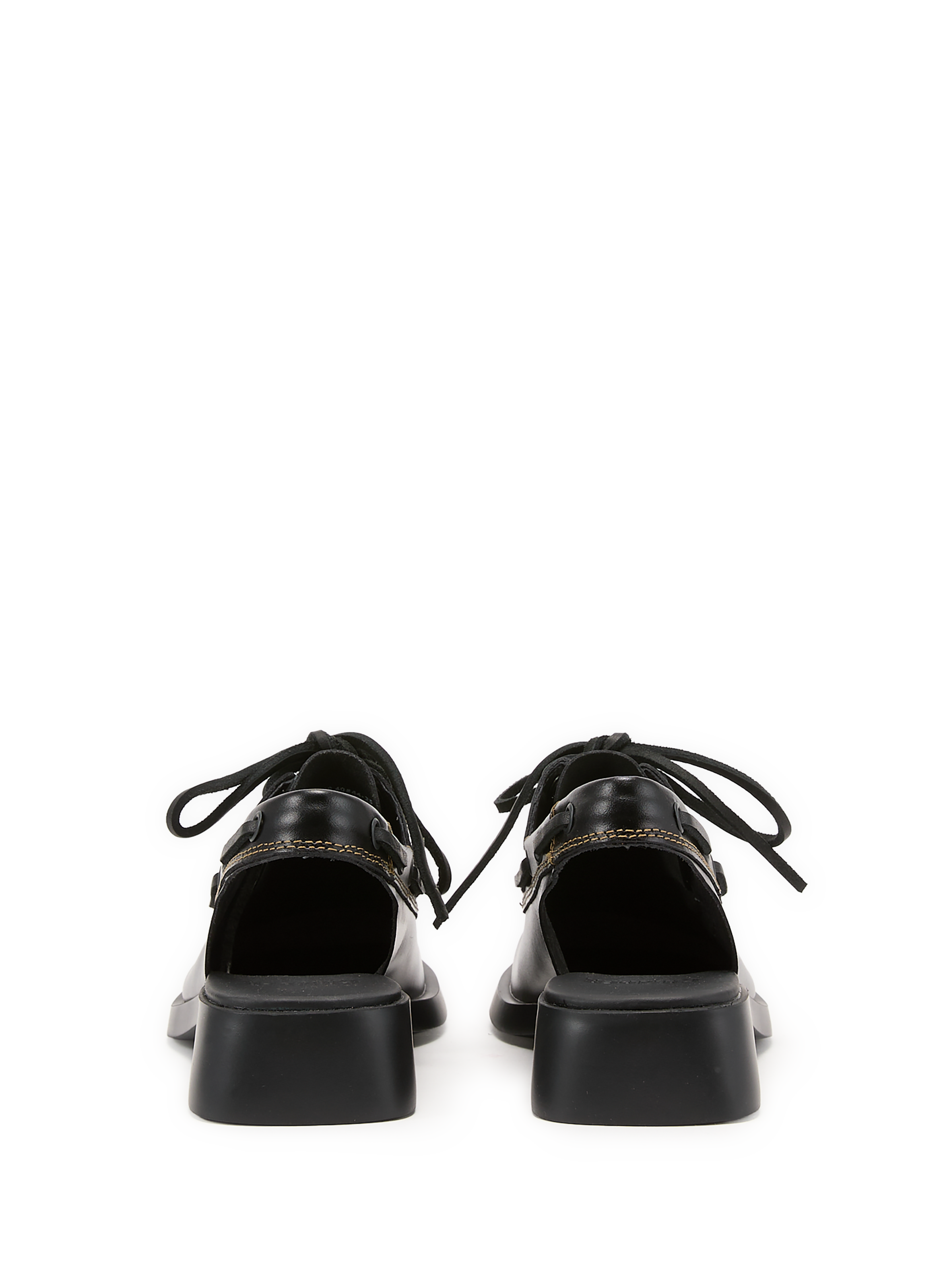 Sandales Dean ouvertes à l'arrière en cuir CAMPER Noir