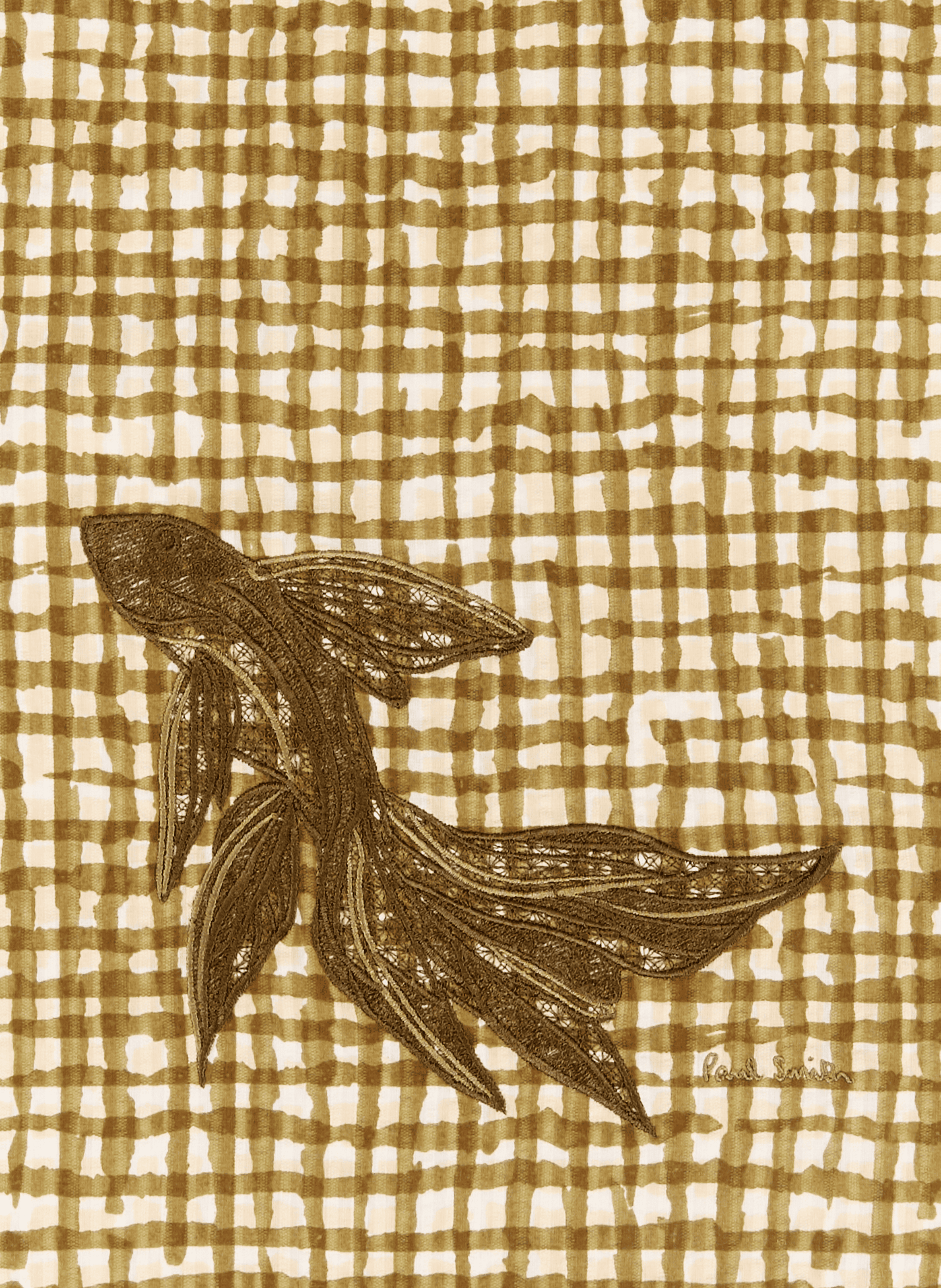 Foulard imprimé à carreaux en coton PAUL SMITH Vert