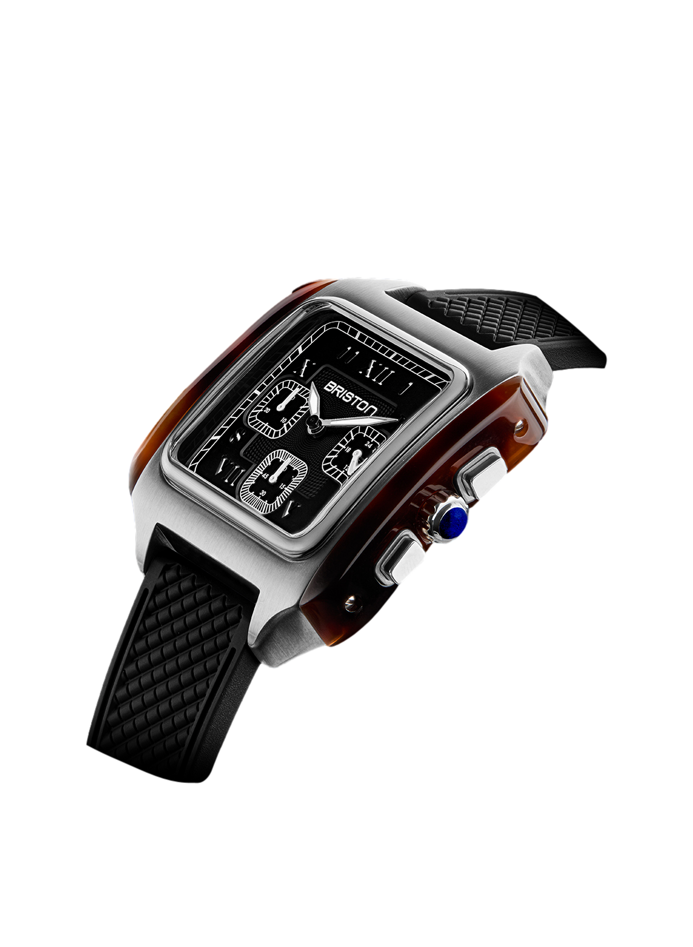 Montre Streamliner Kennedy en caoutchouc BRISTON Noir