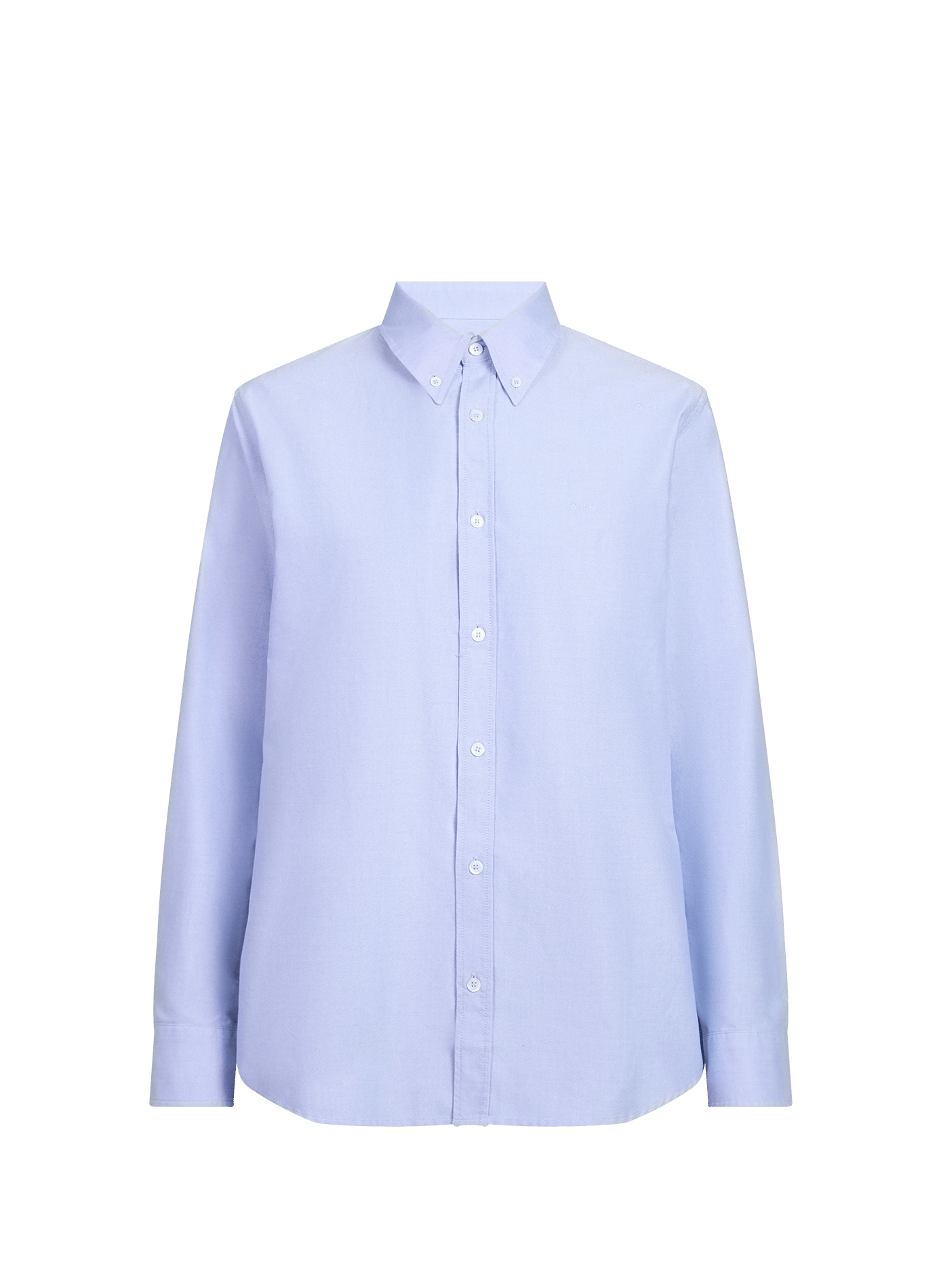 Chemise droite manches longues en coton A.P.C. Bleu