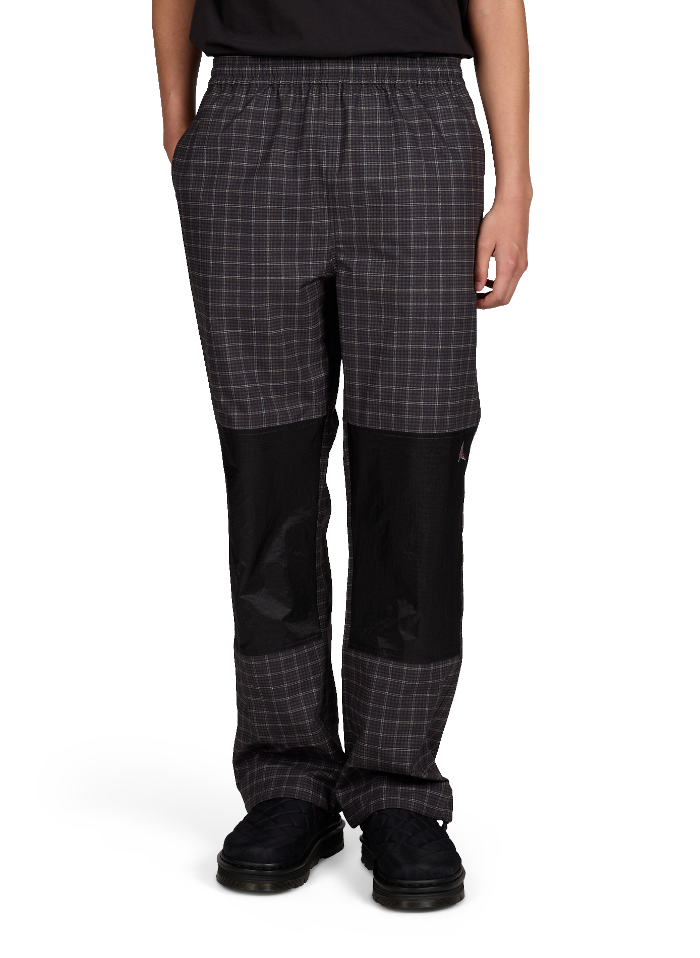 Pantalon large à carreaux ROA Noir