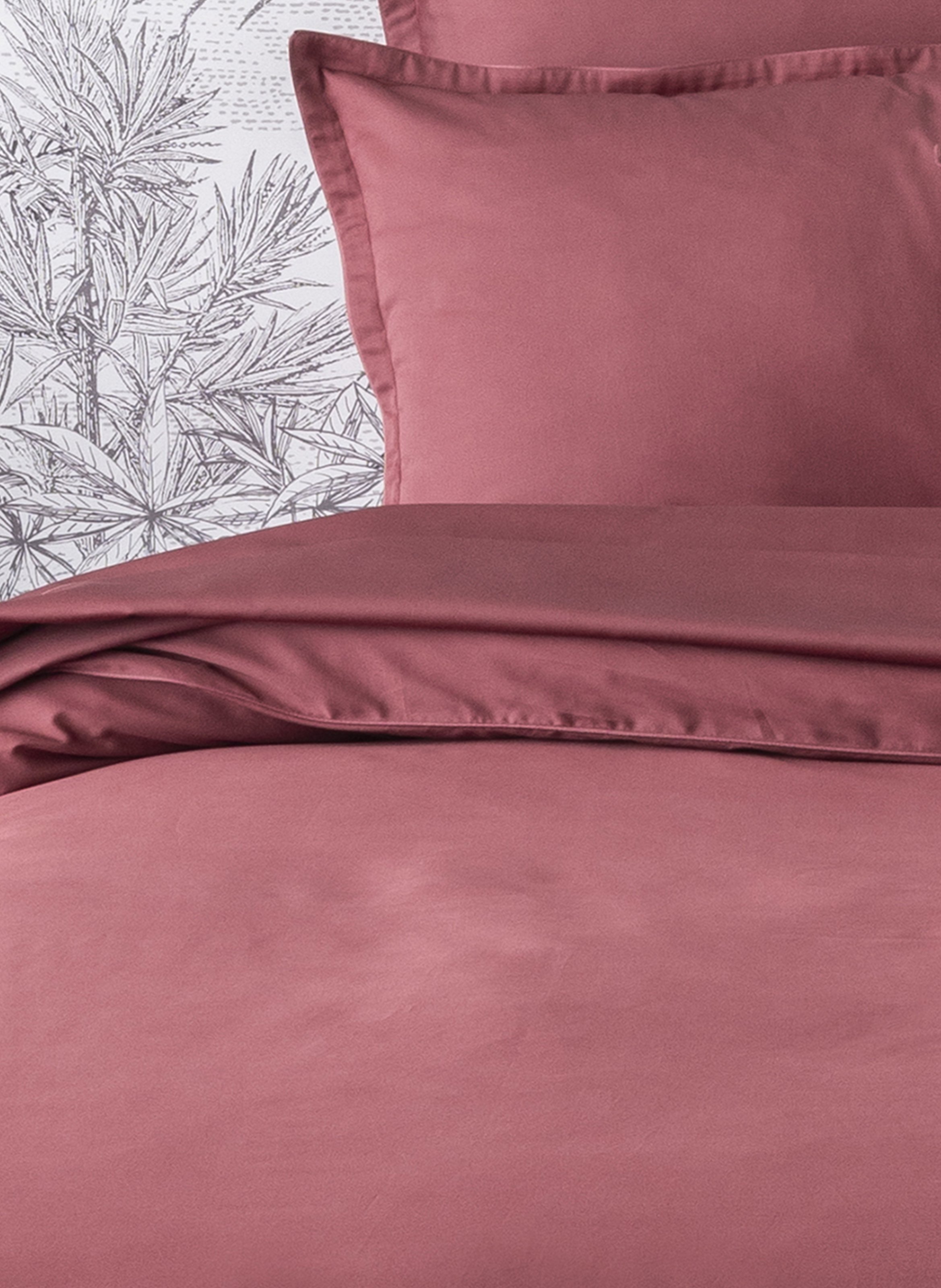 Taie d'oreiller unie en satin de coton bio, teophile ALEXANDRE TURPAULT Rouge