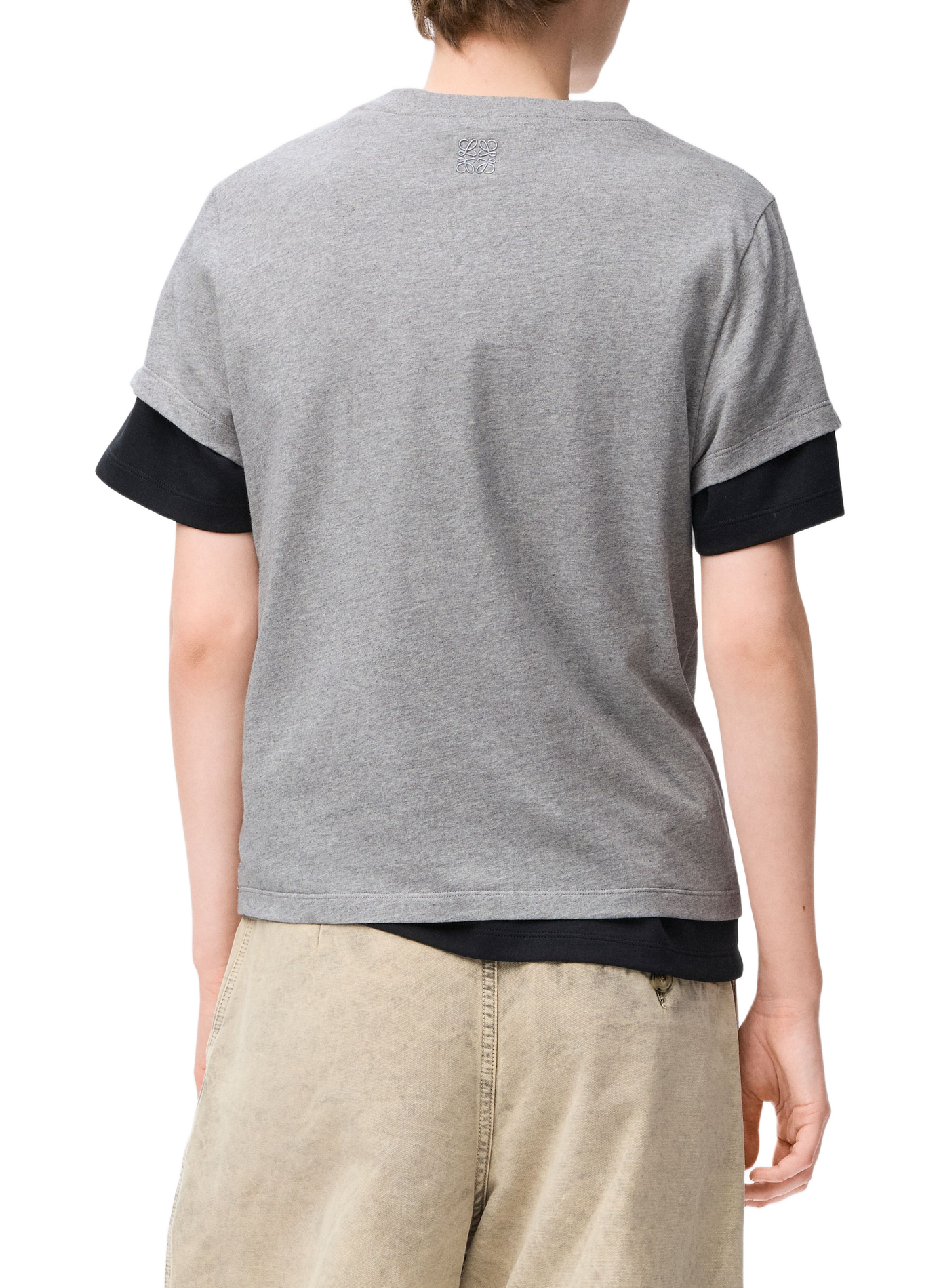 Classic embroidered cotton t-shirt LOEWE Grey