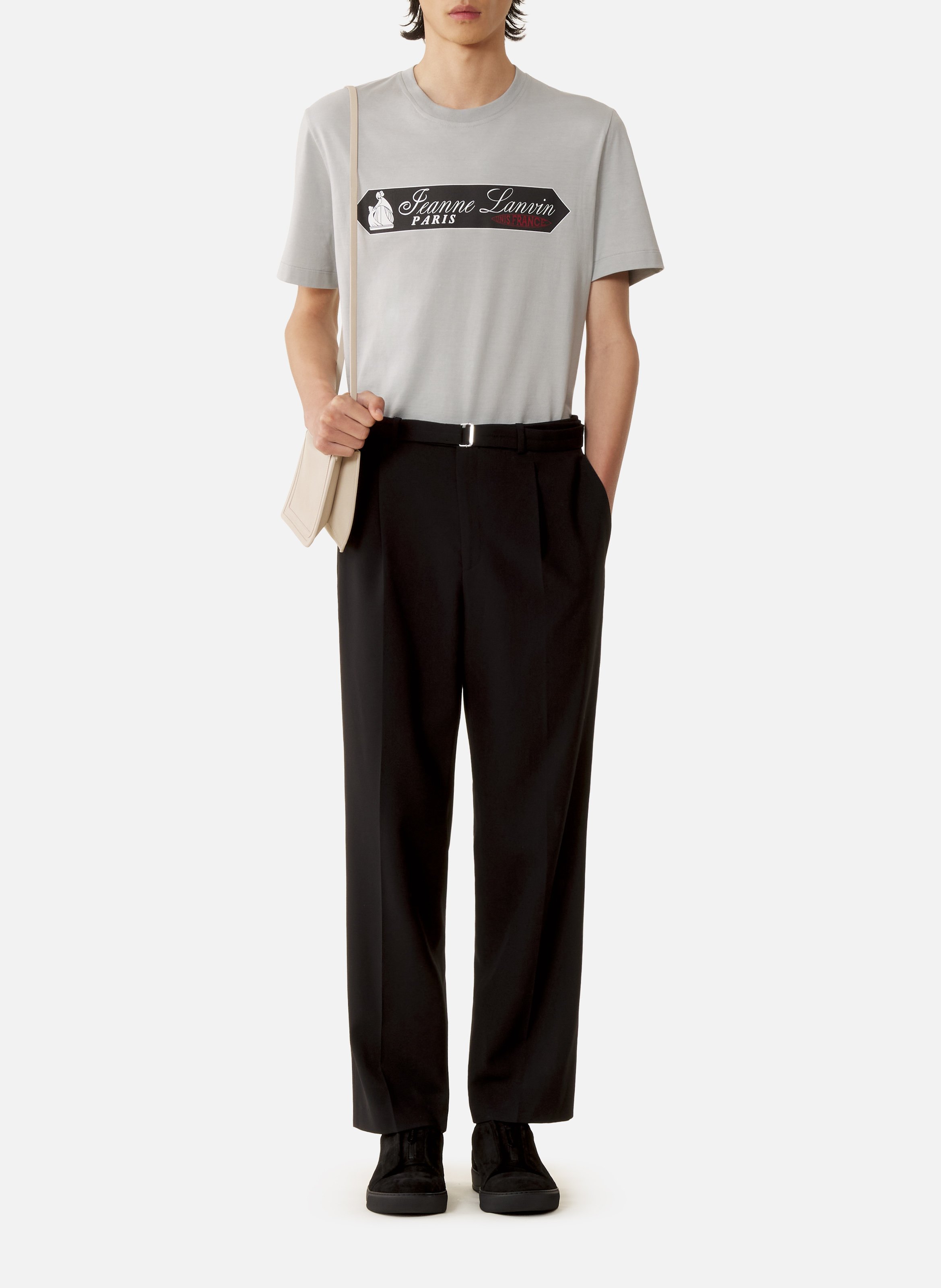 T-shirt imprimé signature lanvin LANVIN Gris