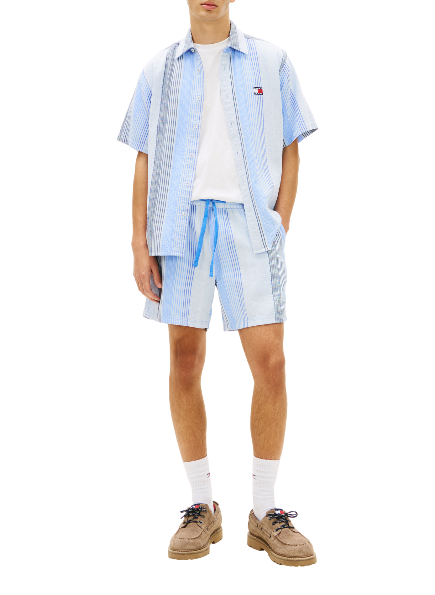 Vertical Striped Cotton Shorts TOMMY HILFIGER Multicolour