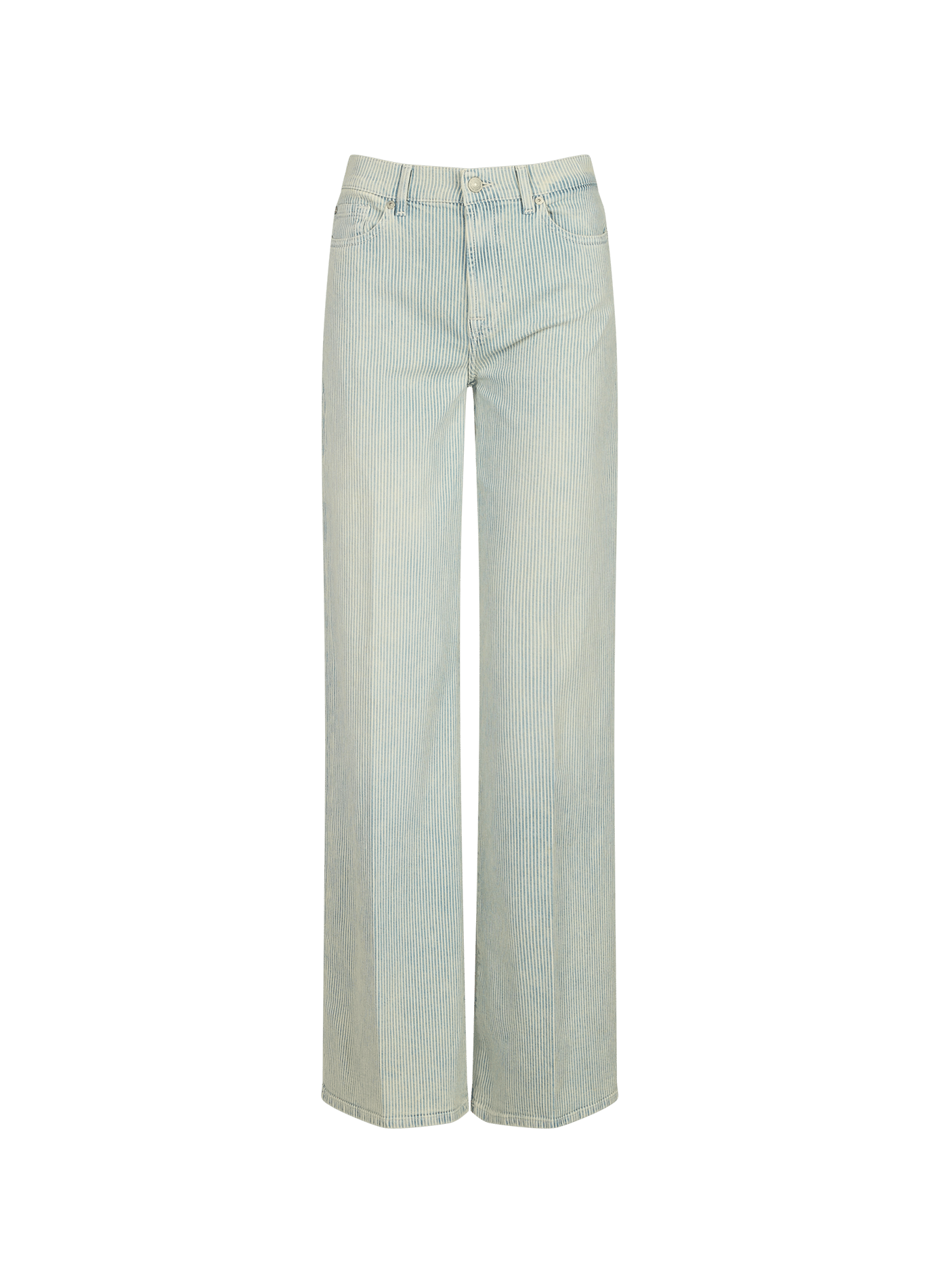 Striped cotton blend Lotta jeans 7 FOR ALL MANKIND Blue