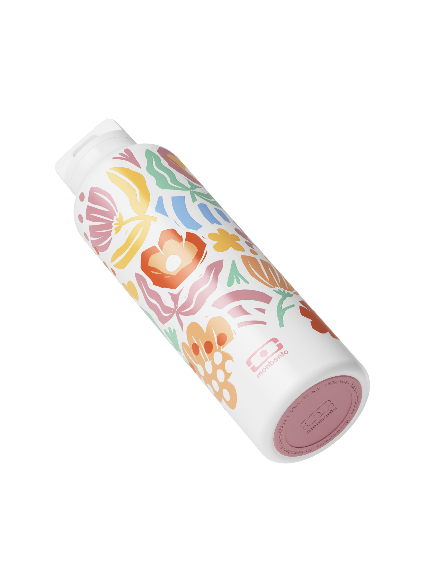 Gourde isotherme à fleurs Steel 50 cl MONBENTO Rose