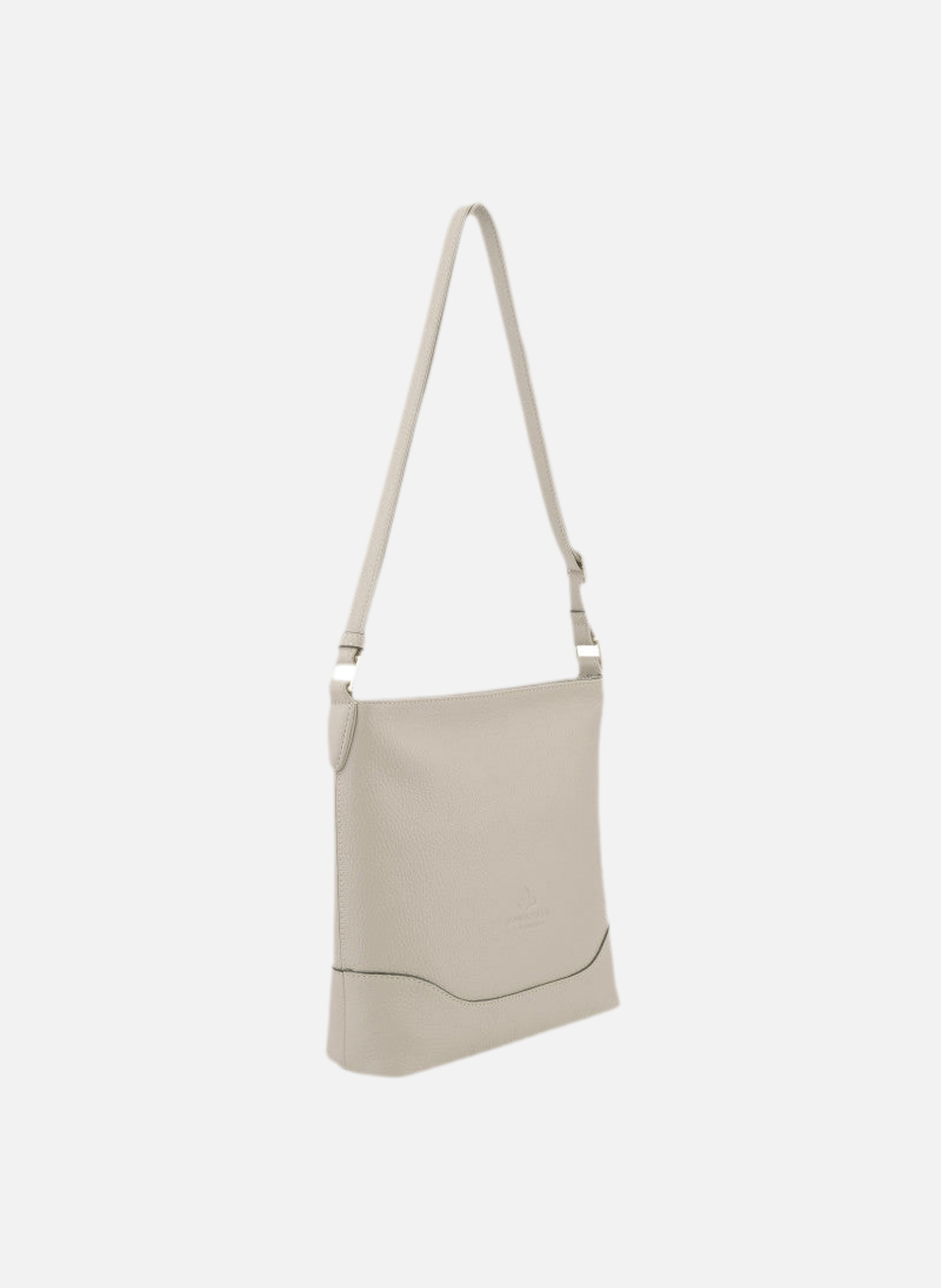 110 magnet | sac porté croisé en cuir de veau grainé POURCHET Beige