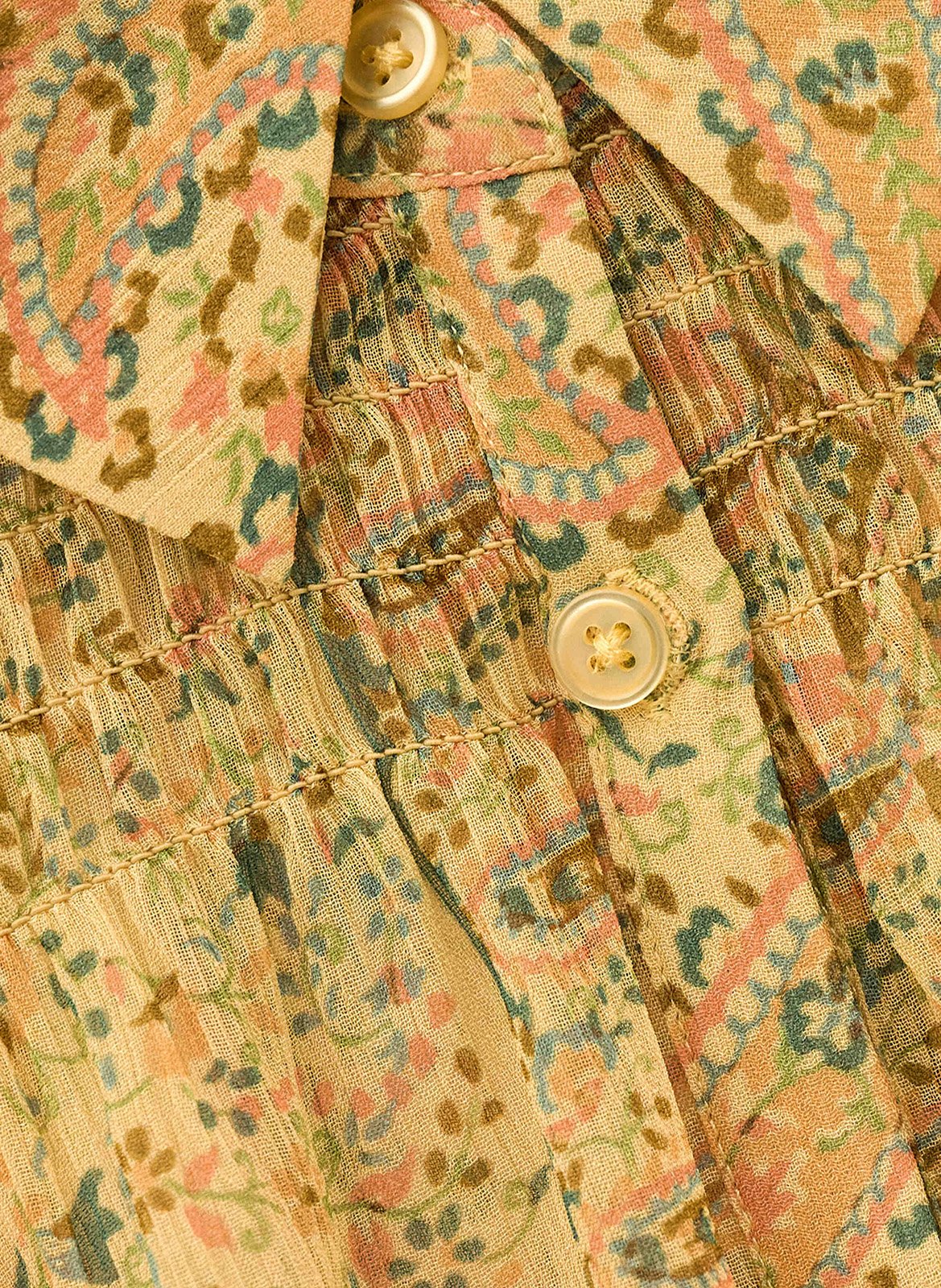 Chemise fluide boutonnée imprimée cleo BA&SH Jaune