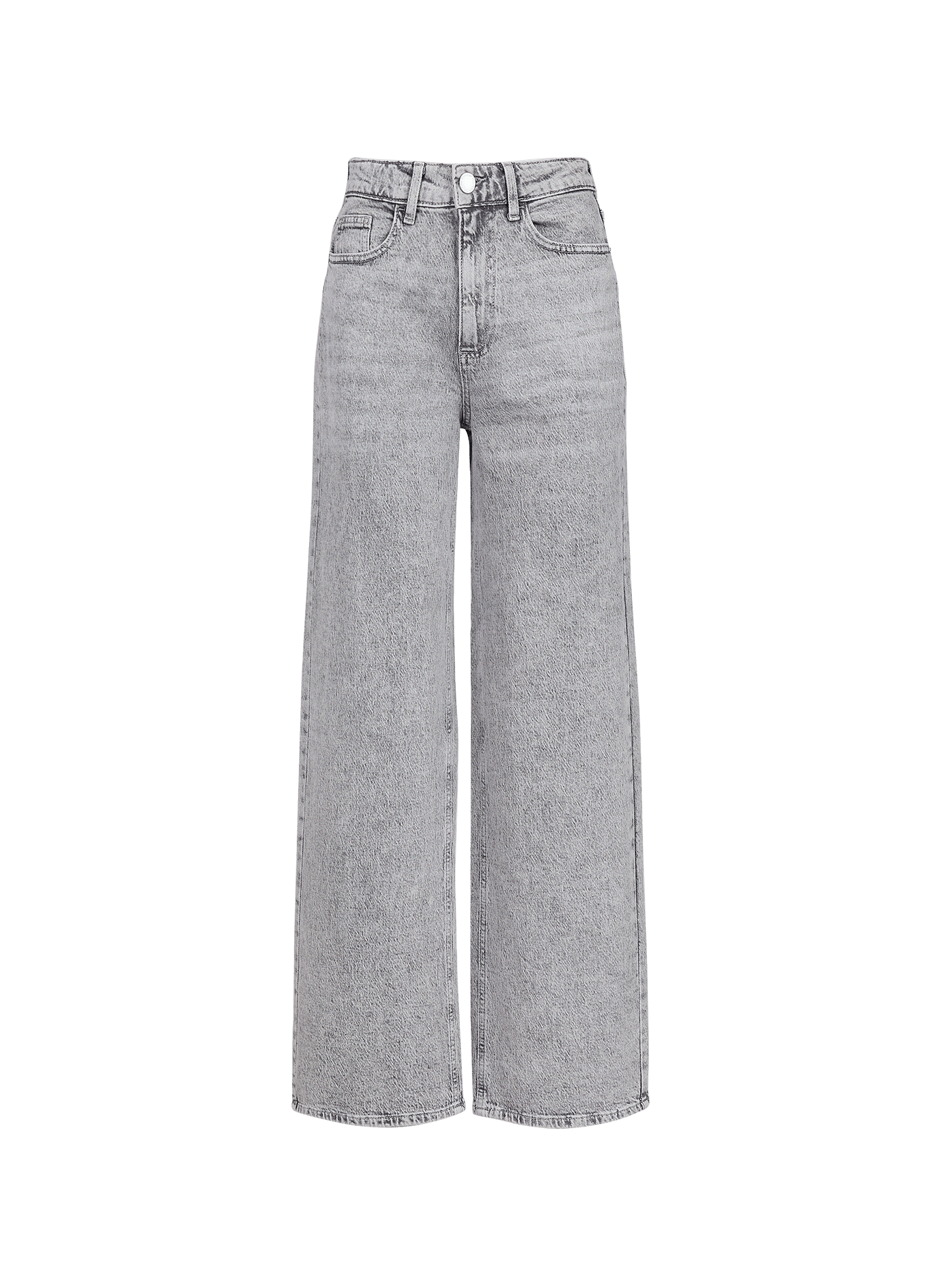 Gerade geschnittene Baumwolljeans VILA Grau