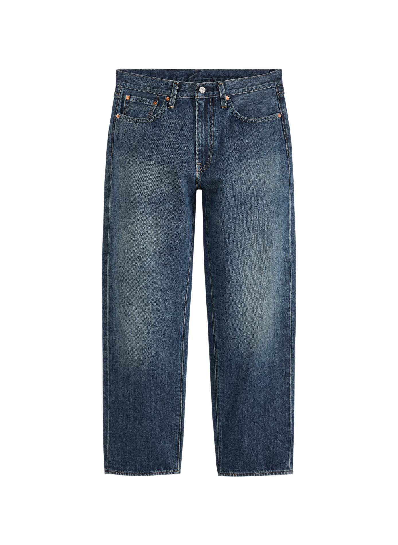 Gerade geschnittene weite Baumwoll-Jeans LEVI'S Blau