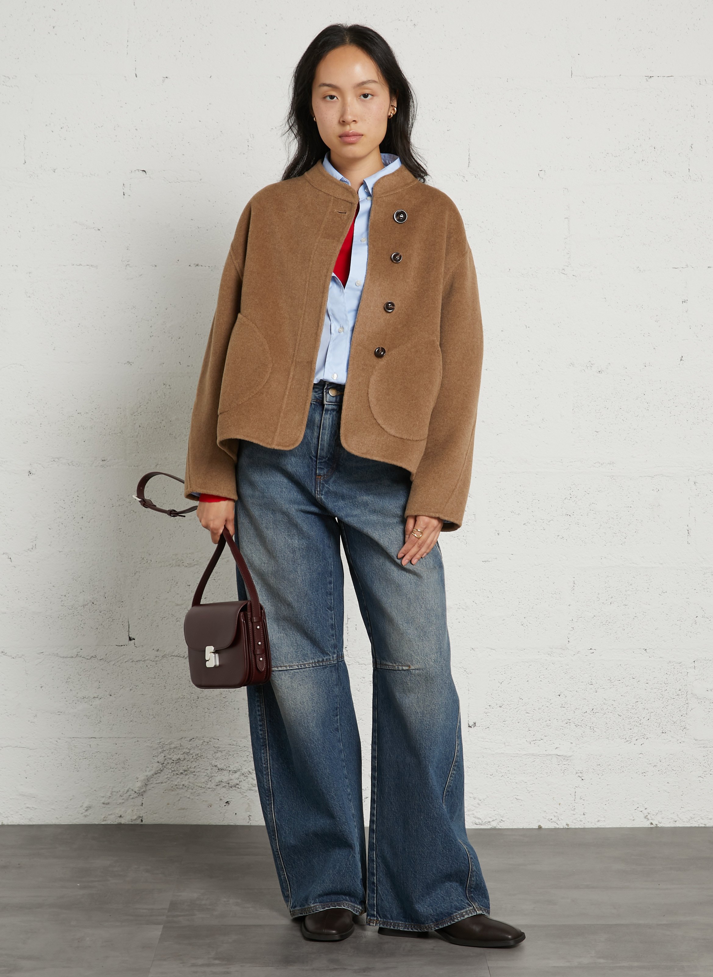 Sac bandoulière en cuir bellissima mini SOEUR Rouge