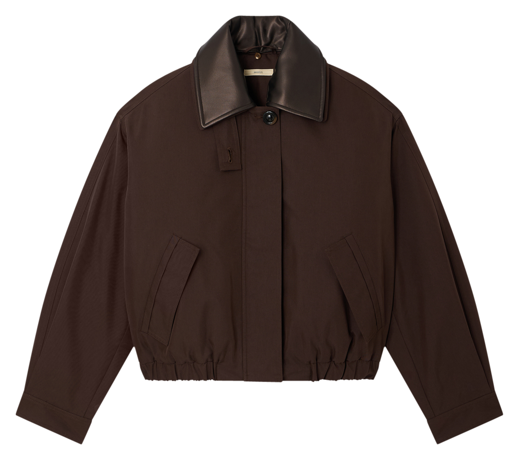 Blouson ample zippé uni maverick SESSUN Marron