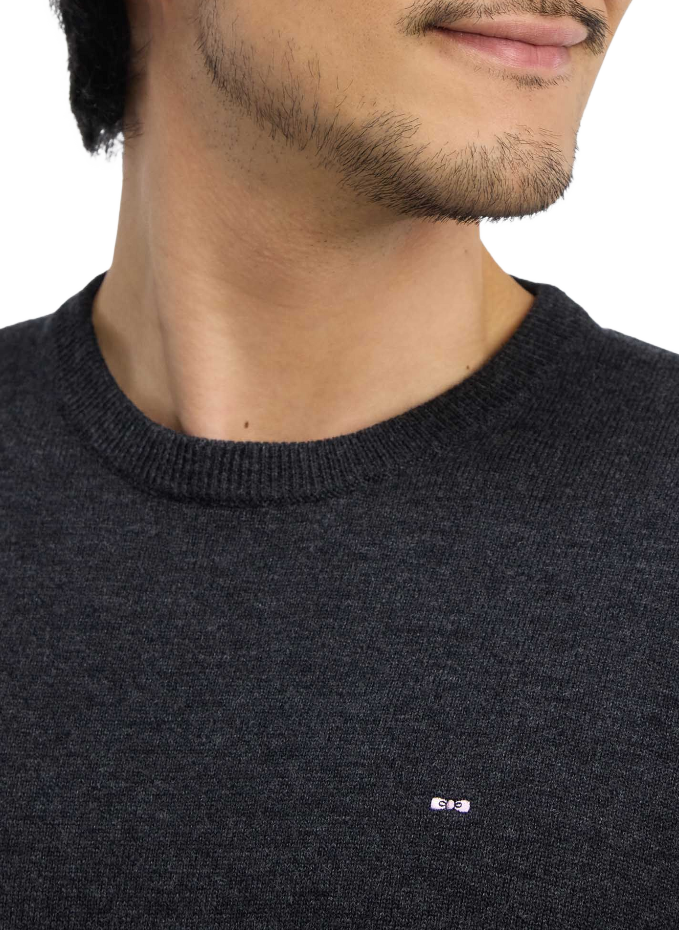 Gerade geschnittenes Modell mit Logo aus Wolle und Baumwolle EDEN PARK Grau