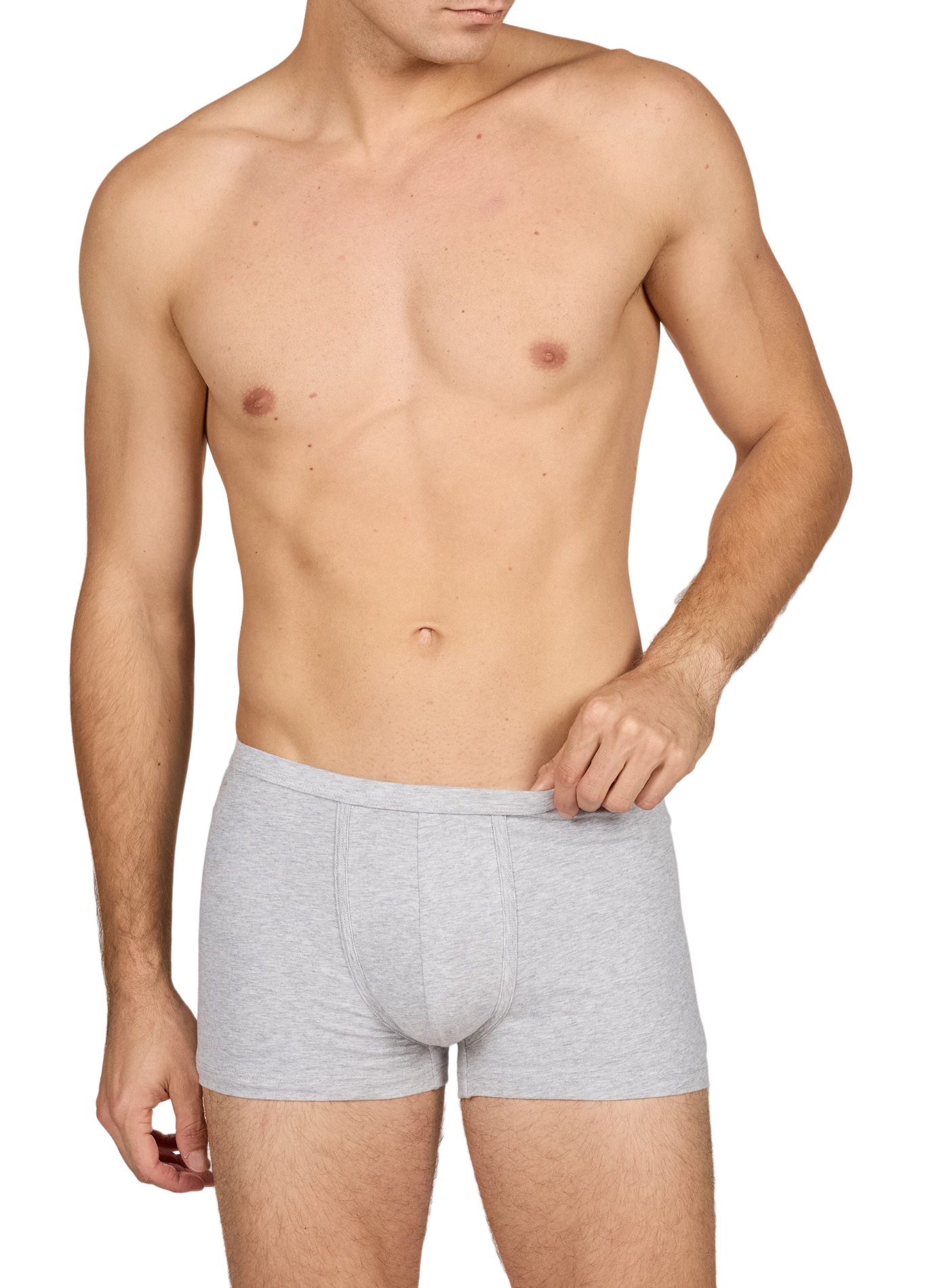 Plain straight-cut boxer shorts AU PRINTEMPS PARIS Grey