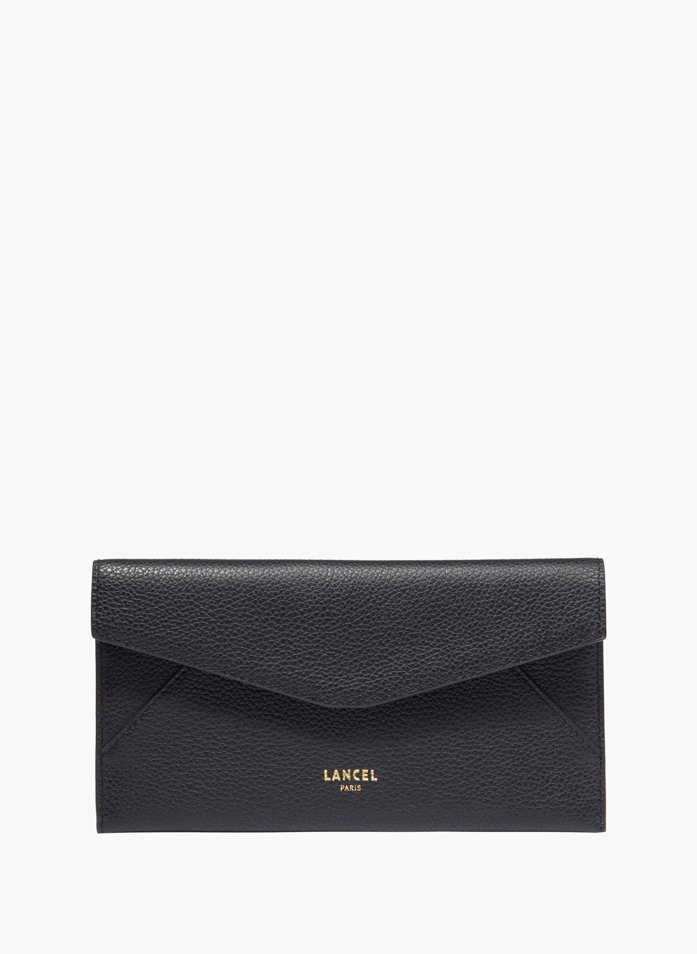 Enveloppe rabat l enveloppe de lancel en cuir LANCEL Noir