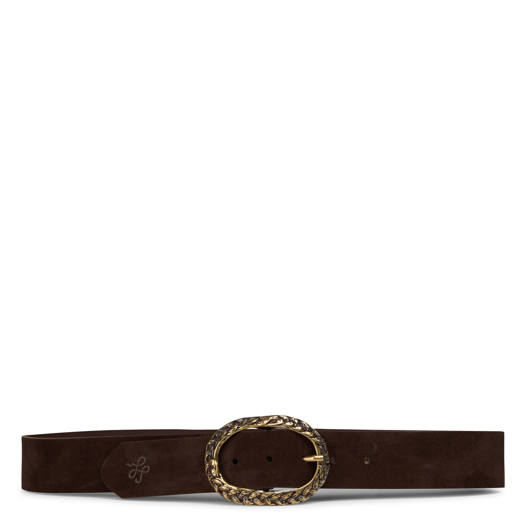 Leren riem met ovale gesp LA FEE MARABOUTEE Bruin