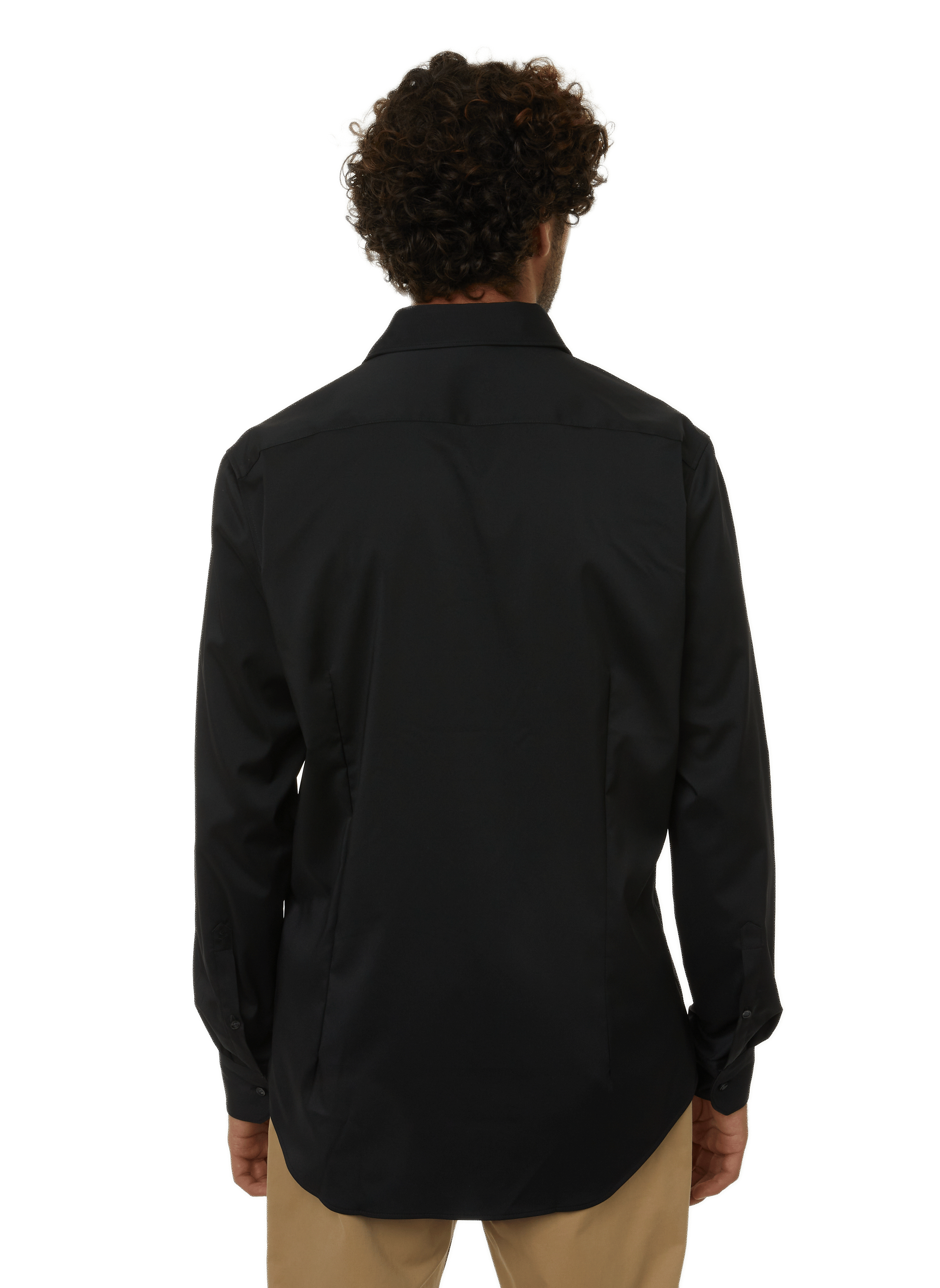 Chemise slim unie stretch SEIDENSTICKER Noir