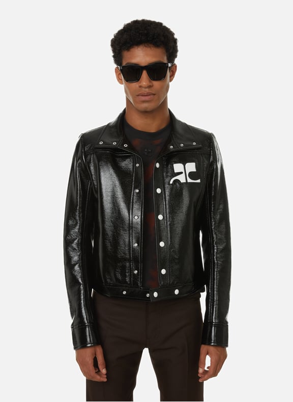 Iconic patent jacket Black by COURRÈGES COURRÈGES Iconic patent jacket Black