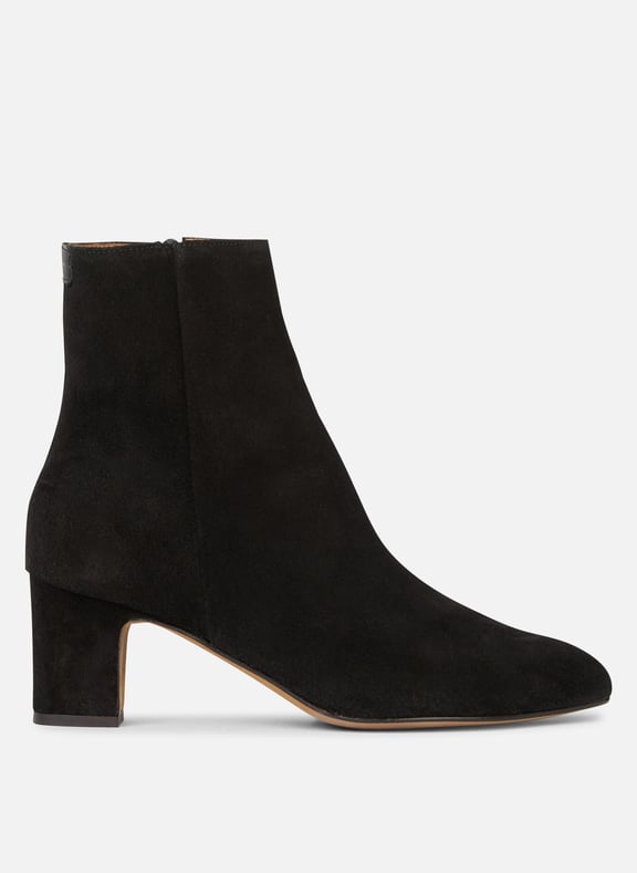 Bottines en cuir velours lise Noir by ANTHOLOGY ANTHOLOGY Bottines en cuir velours lise Noir