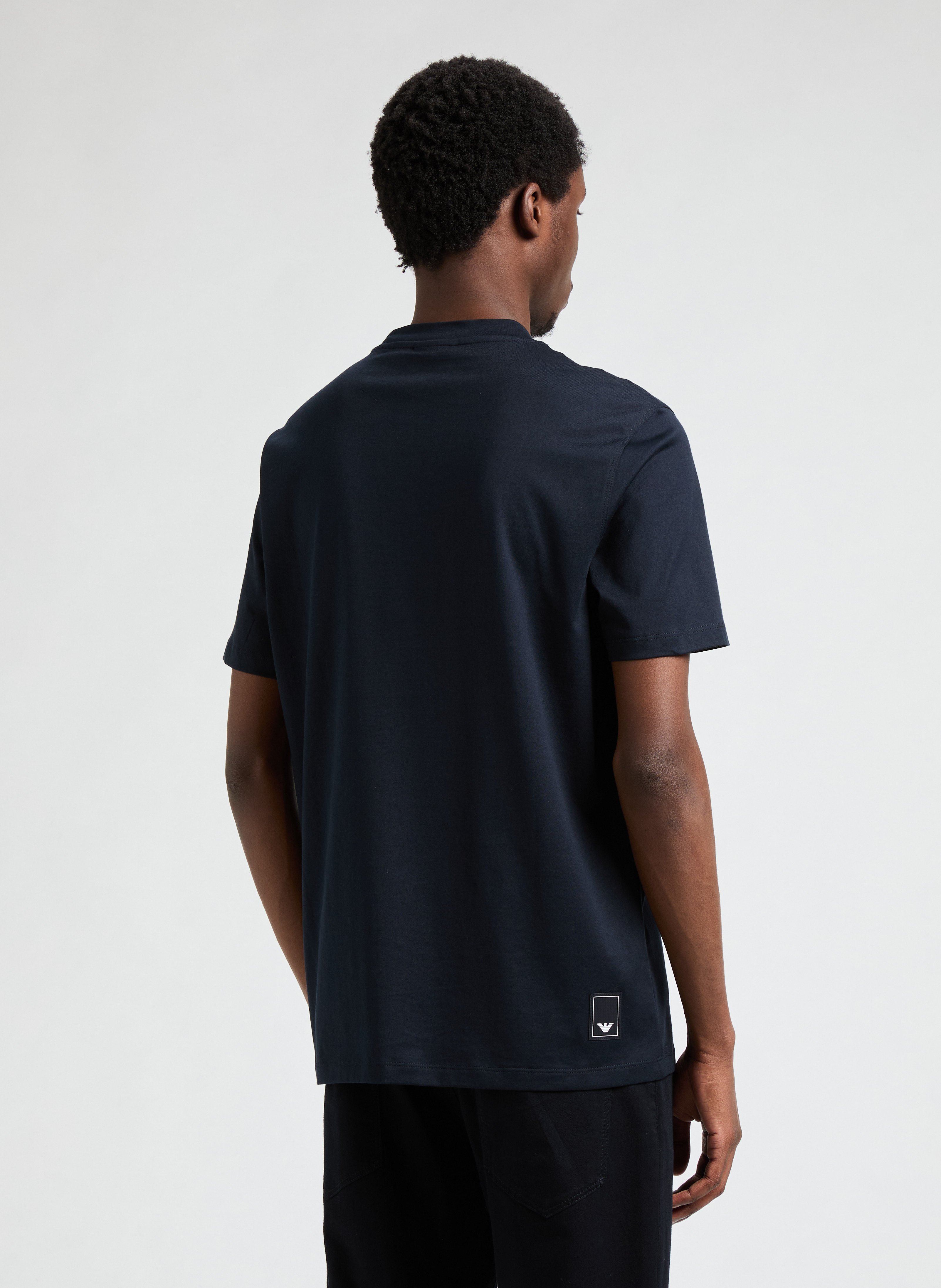 Cotton T-shirt EMPORIO ARMANI Blue