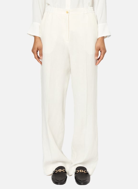 Pantalon large en lin - lene Beige by GERARD DAREL GERARD DAREL Pantalon large en lin - lene Beige