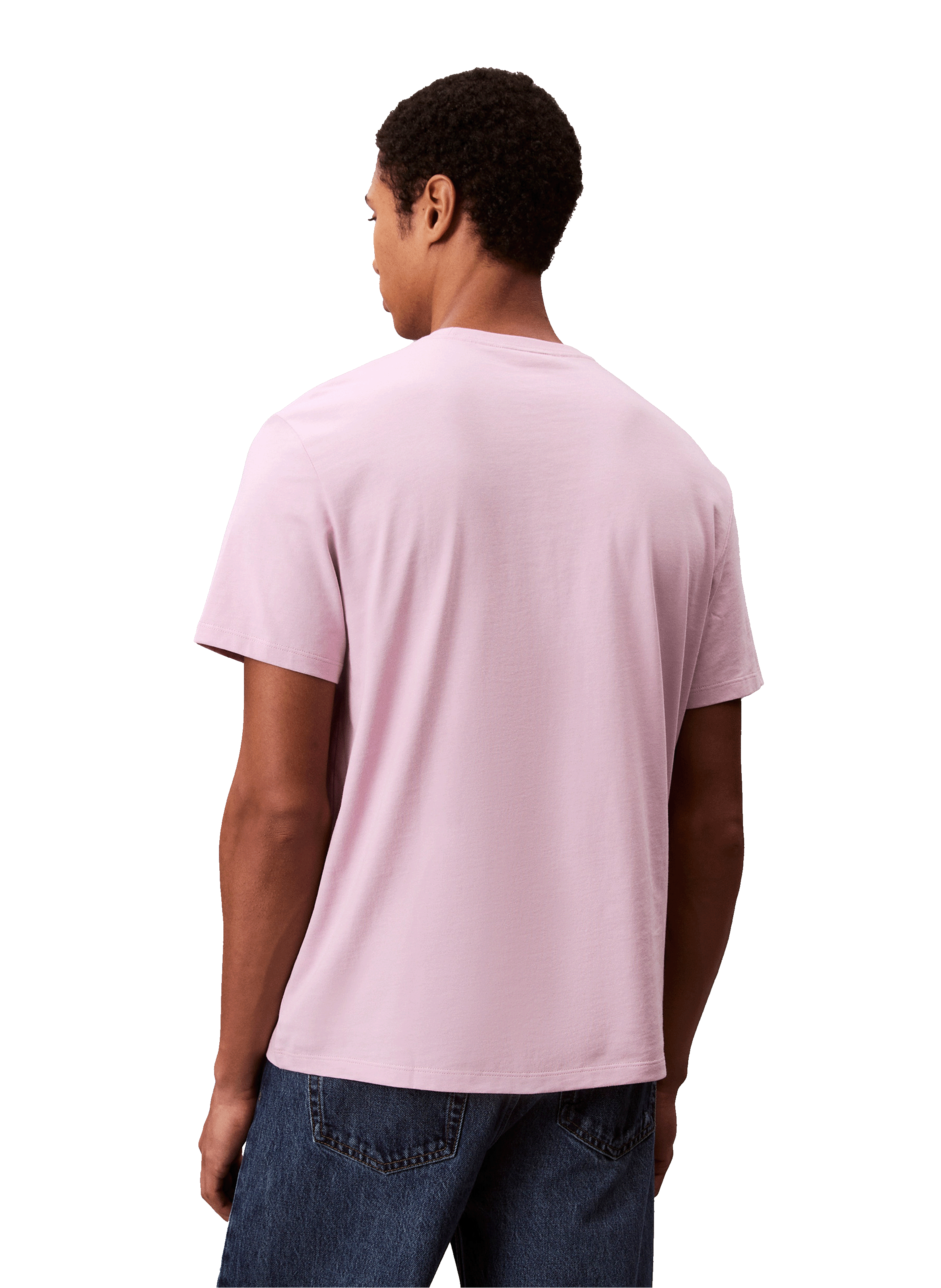 T-shirt col rond en coton Violet