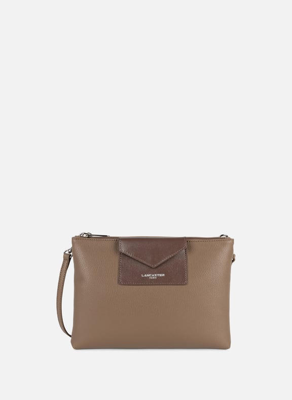 Double pochette - maya kba Marron by LANCASTER LANCASTER Double pochette - maya kba Marron